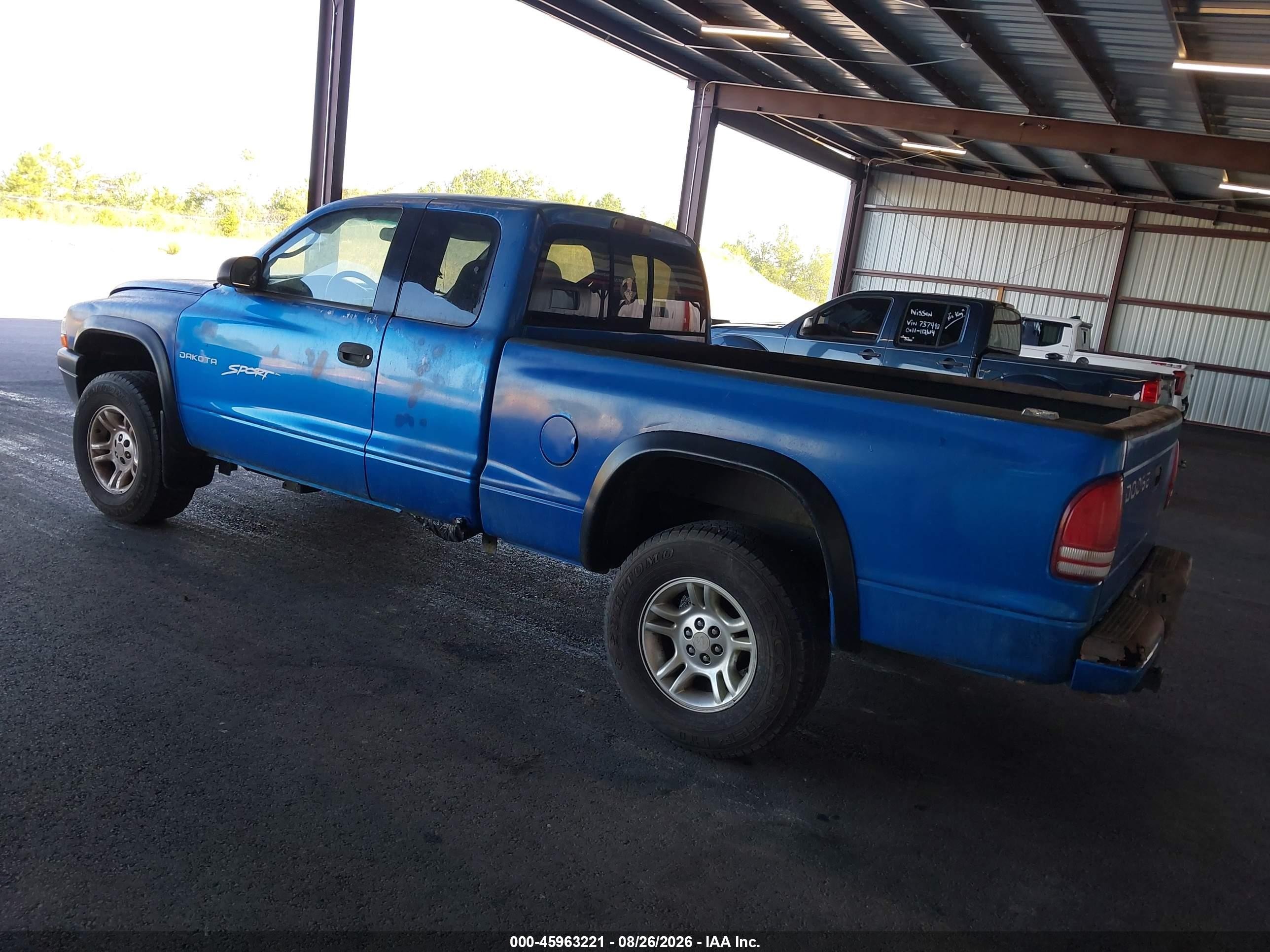 2001 Dodge Dakota Slt/sport Blue vin: 1B7GG22X41S223955