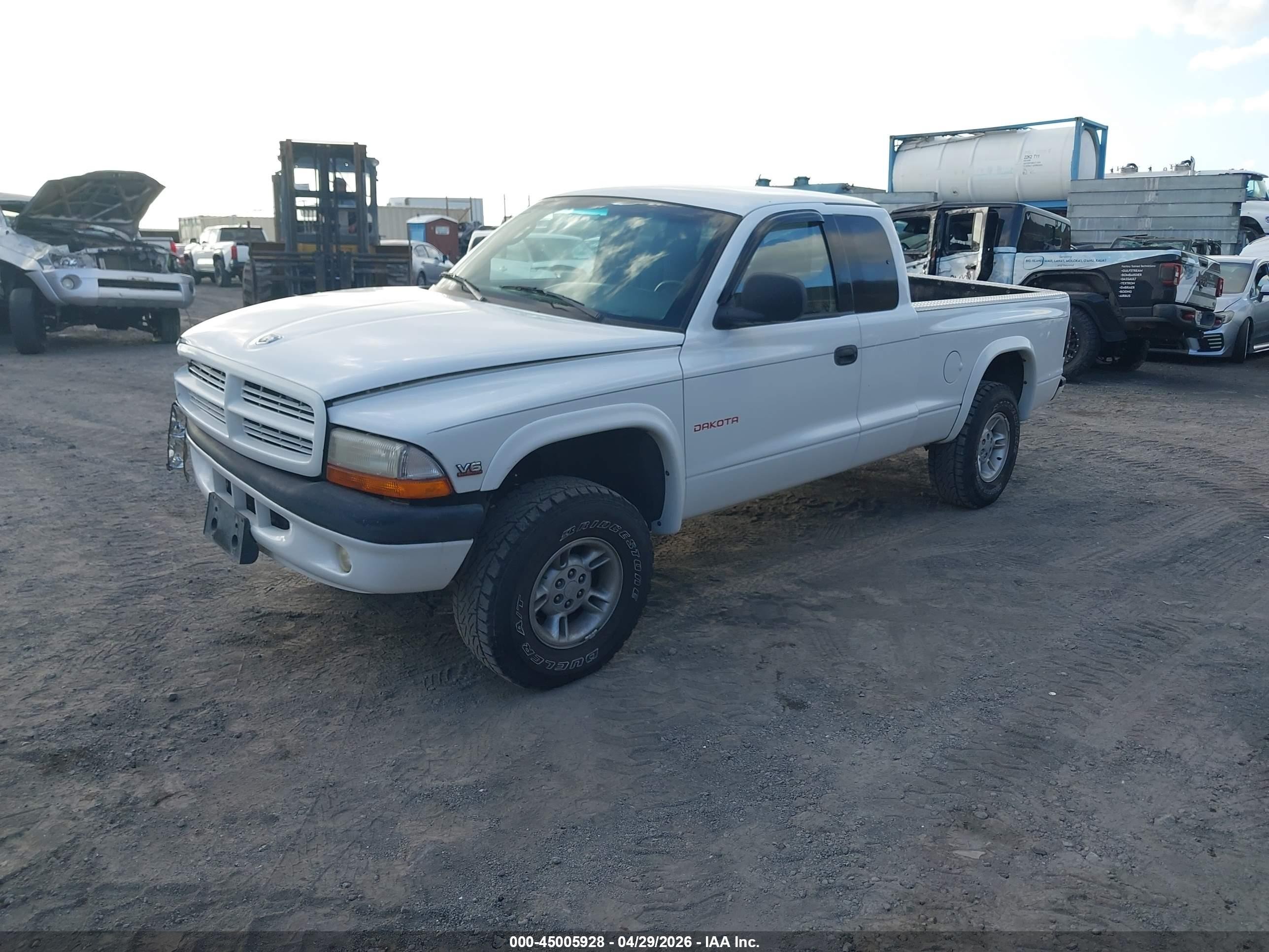 1999 Dodge Dakota Slt/sport White vin: 1B7GG22X5XS190716