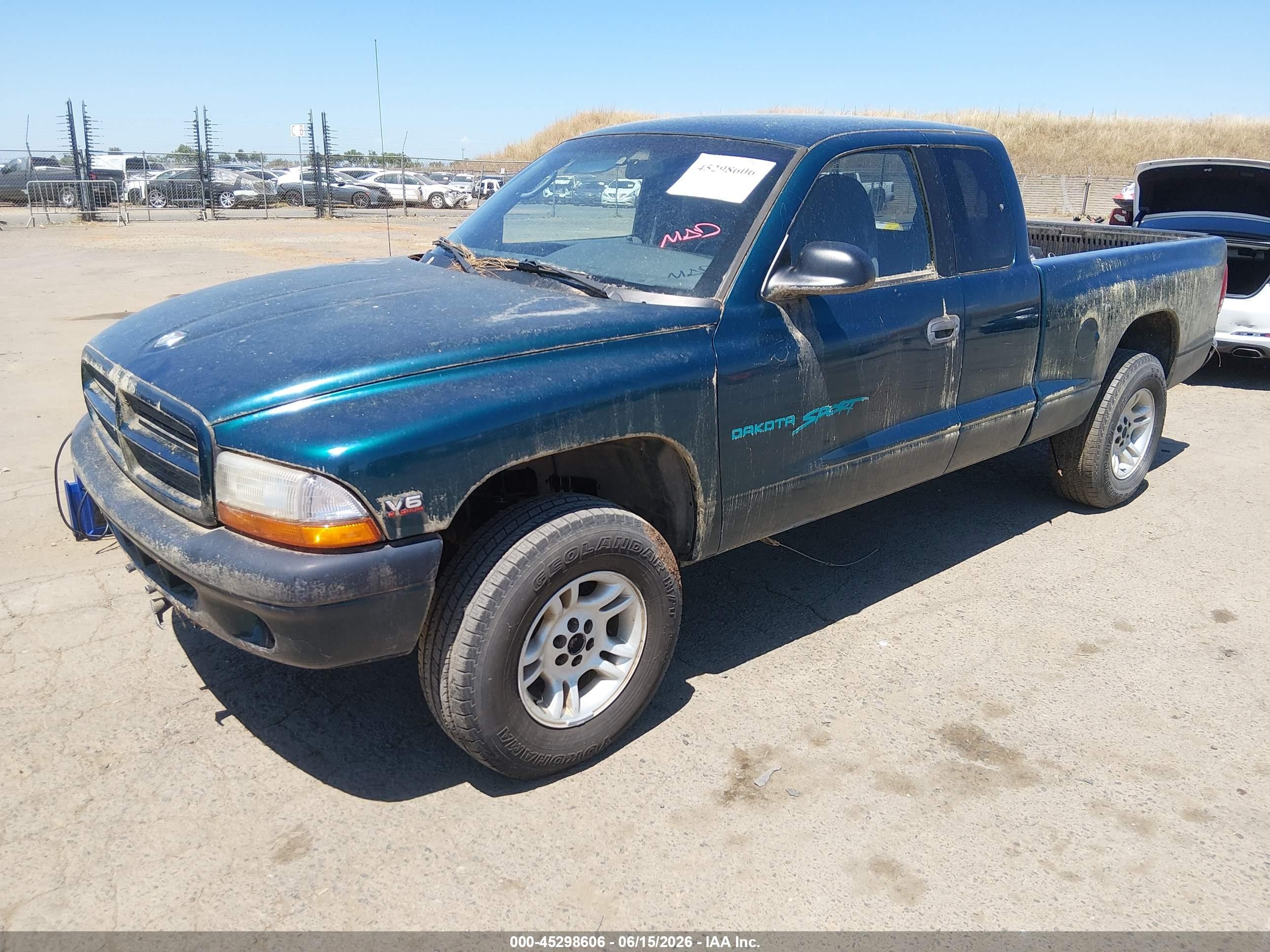 1998 Dodge Dakota Slt/sport Green vin: 1B7GG22X8WS761985