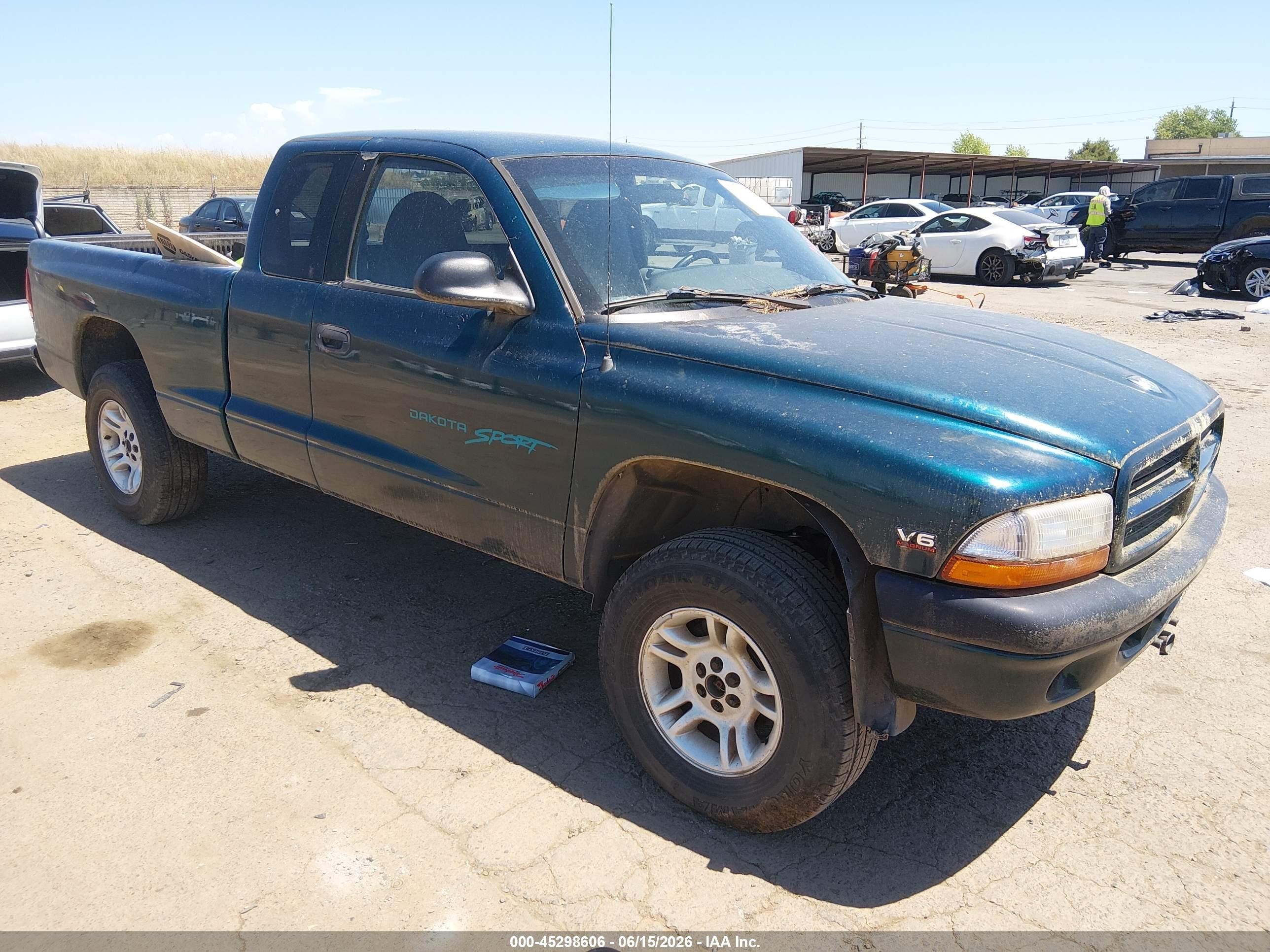 1998 Dodge Dakota Slt/sport Green vin: 1B7GG22X8WS761985