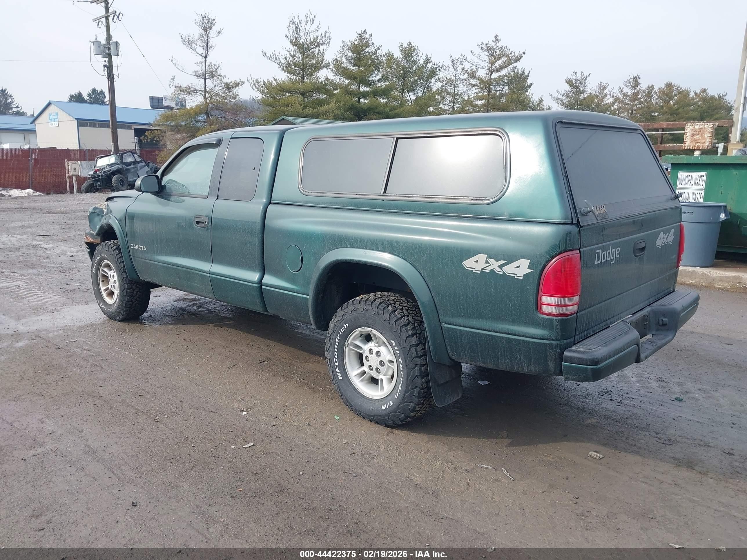 2000 Dodge Dakota Slt/sport Зеленый vin: 1B7GG22X9YS545209