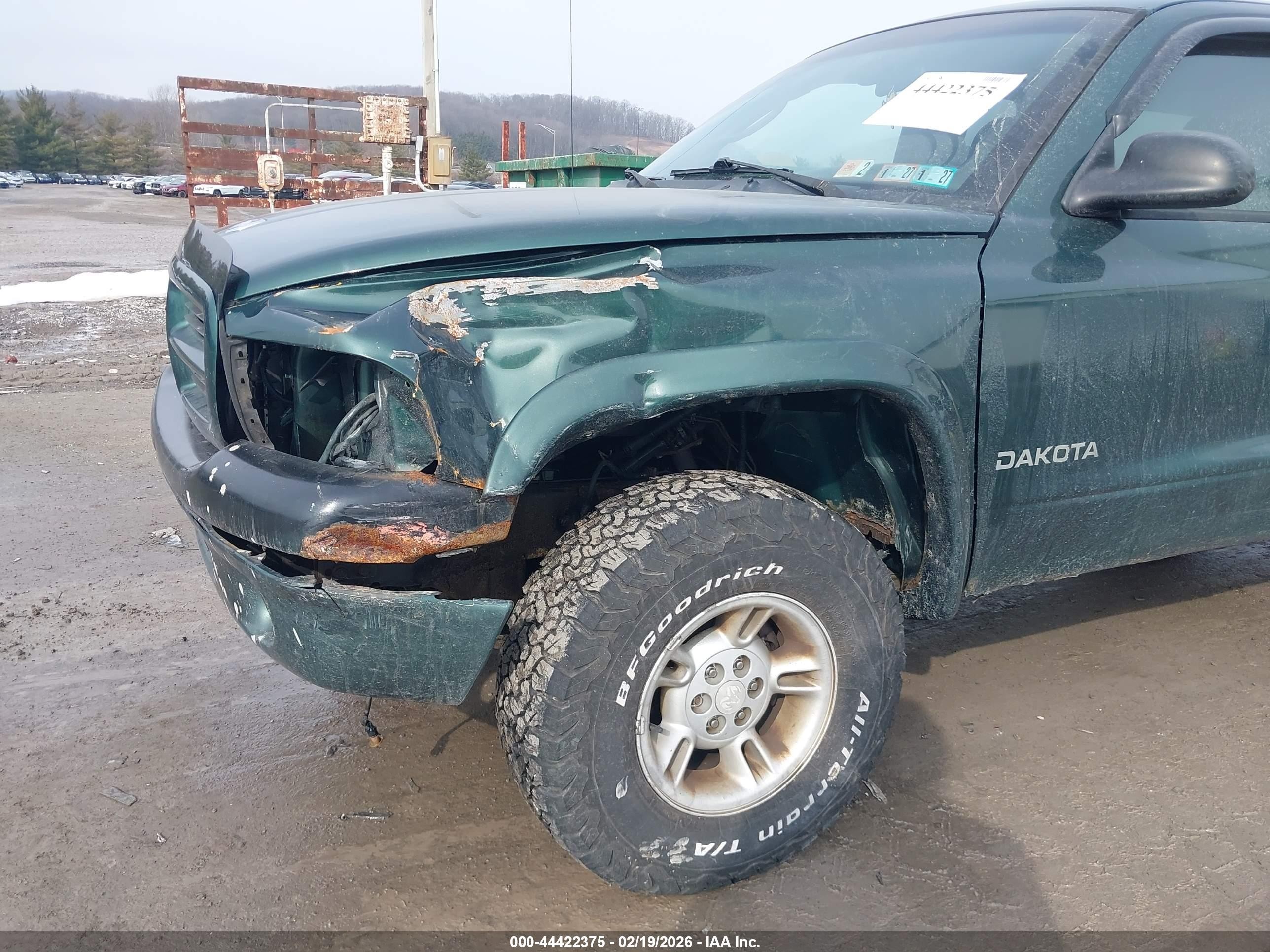 2000 Dodge Dakota Slt/sport Зеленый vin: 1B7GG22X9YS545209