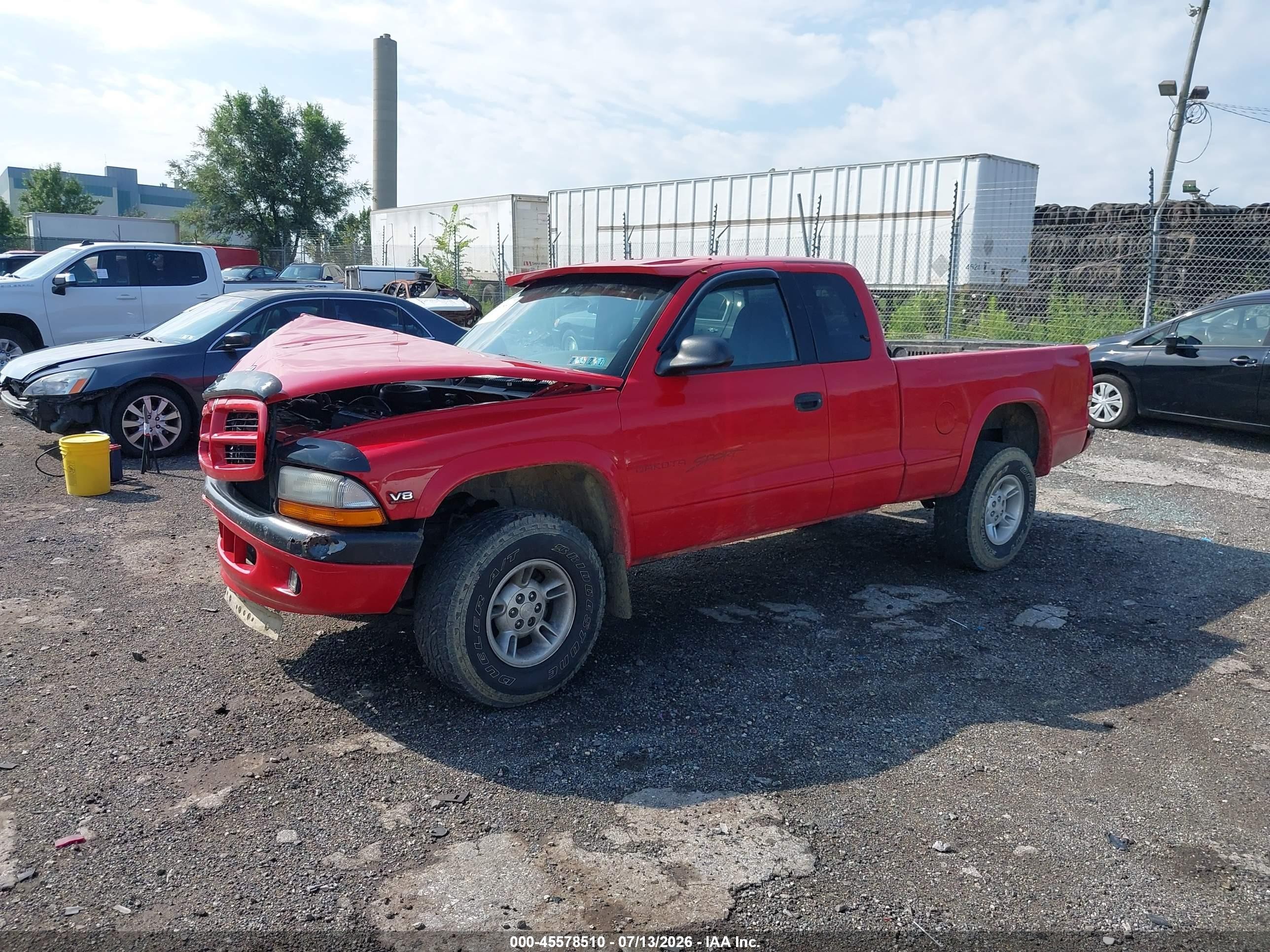 1998 Dodge Dakota Slt/sport Red vin: 1B7GG22Y0WS657953