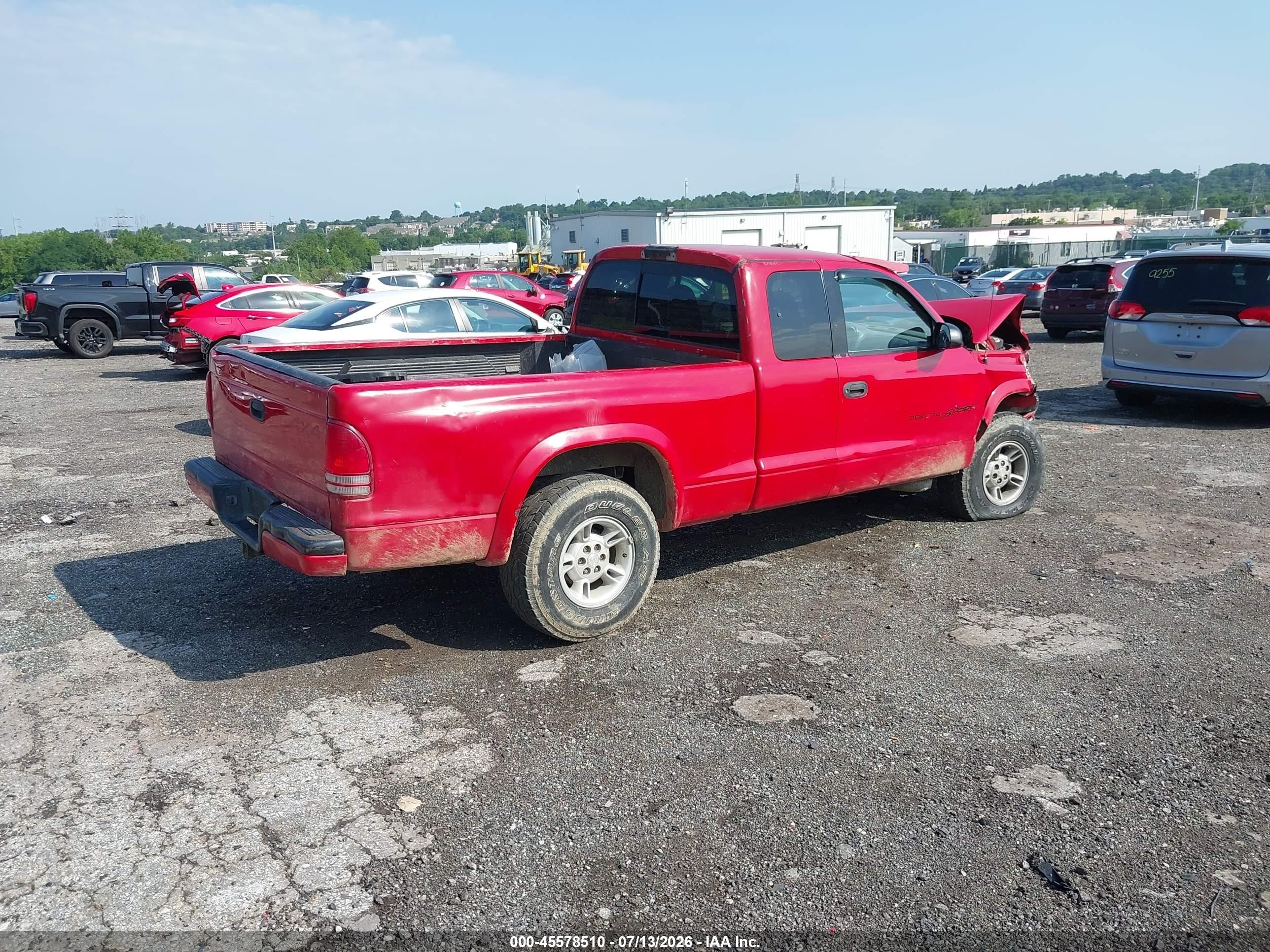1998 Dodge Dakota Slt/sport Red vin: 1B7GG22Y0WS657953