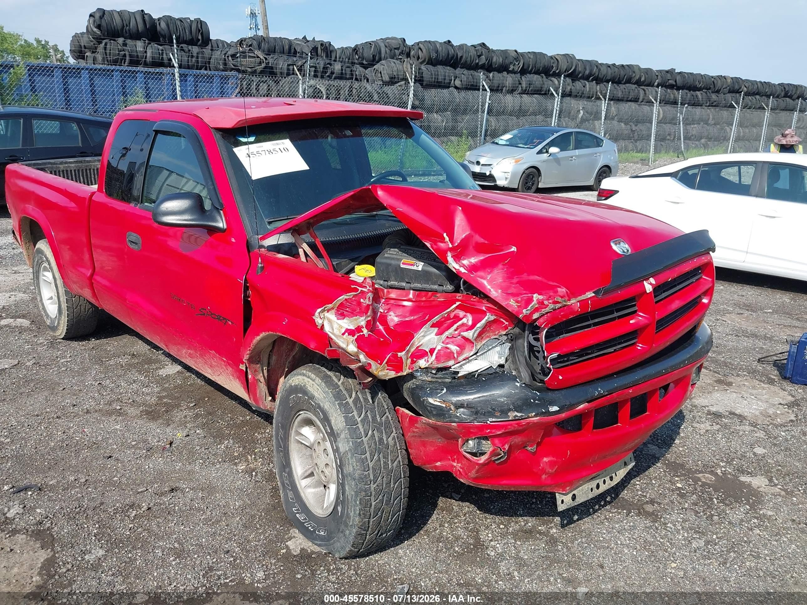 1998 Dodge Dakota Slt/sport Red vin: 1B7GG22Y0WS657953