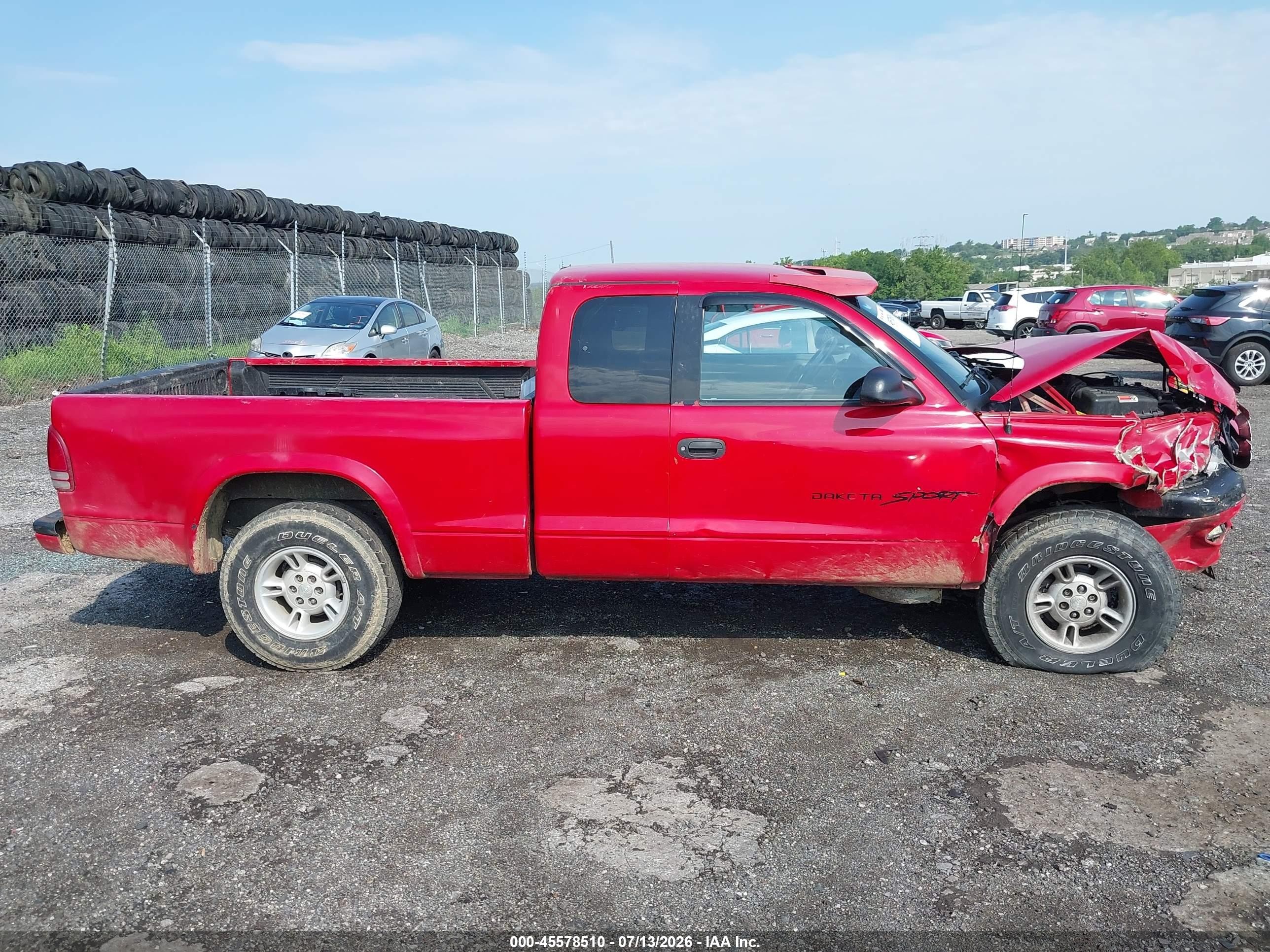 1998 Dodge Dakota Slt/sport Red vin: 1B7GG22Y0WS657953