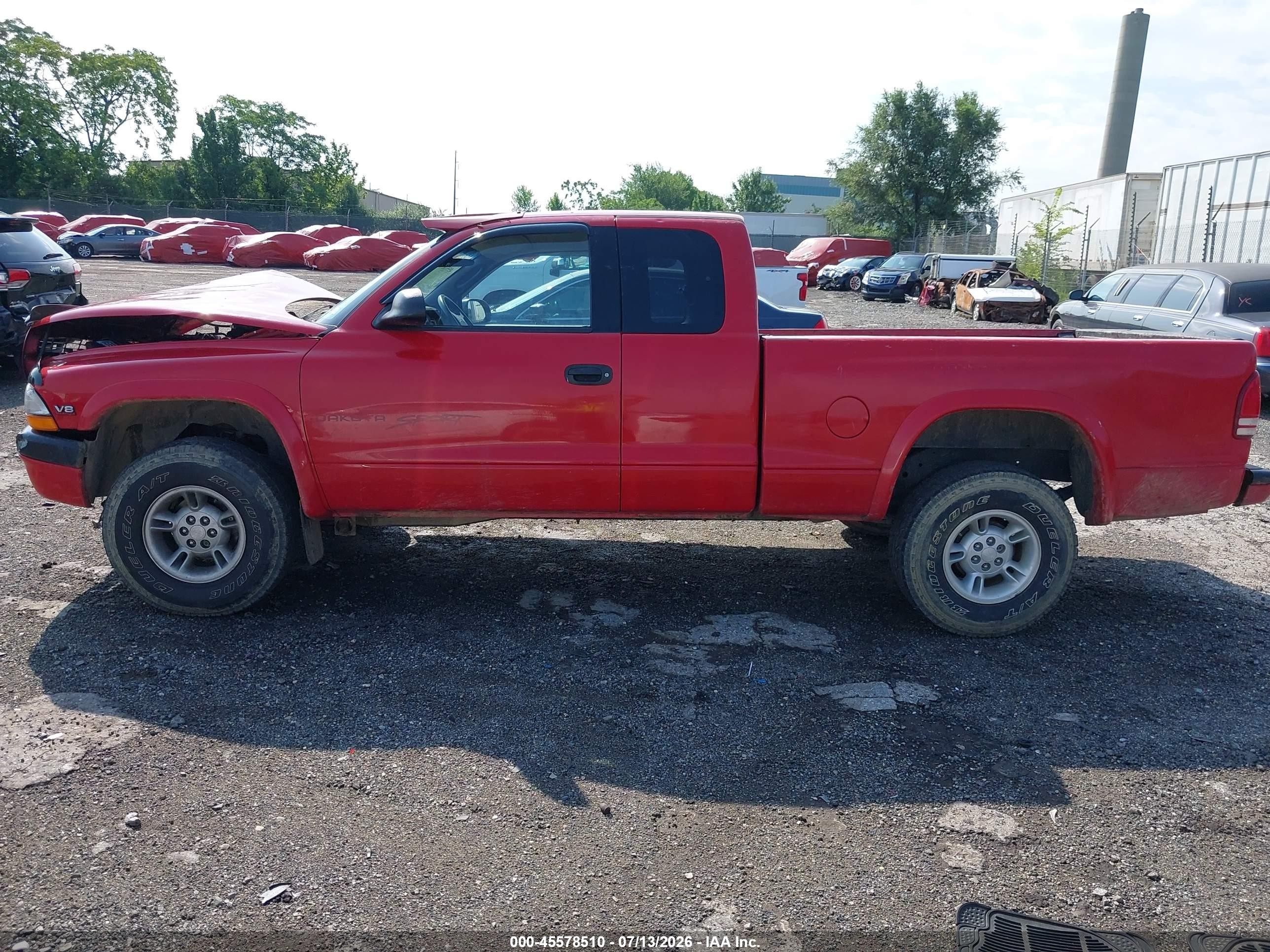 1998 Dodge Dakota Slt/sport Red vin: 1B7GG22Y0WS657953