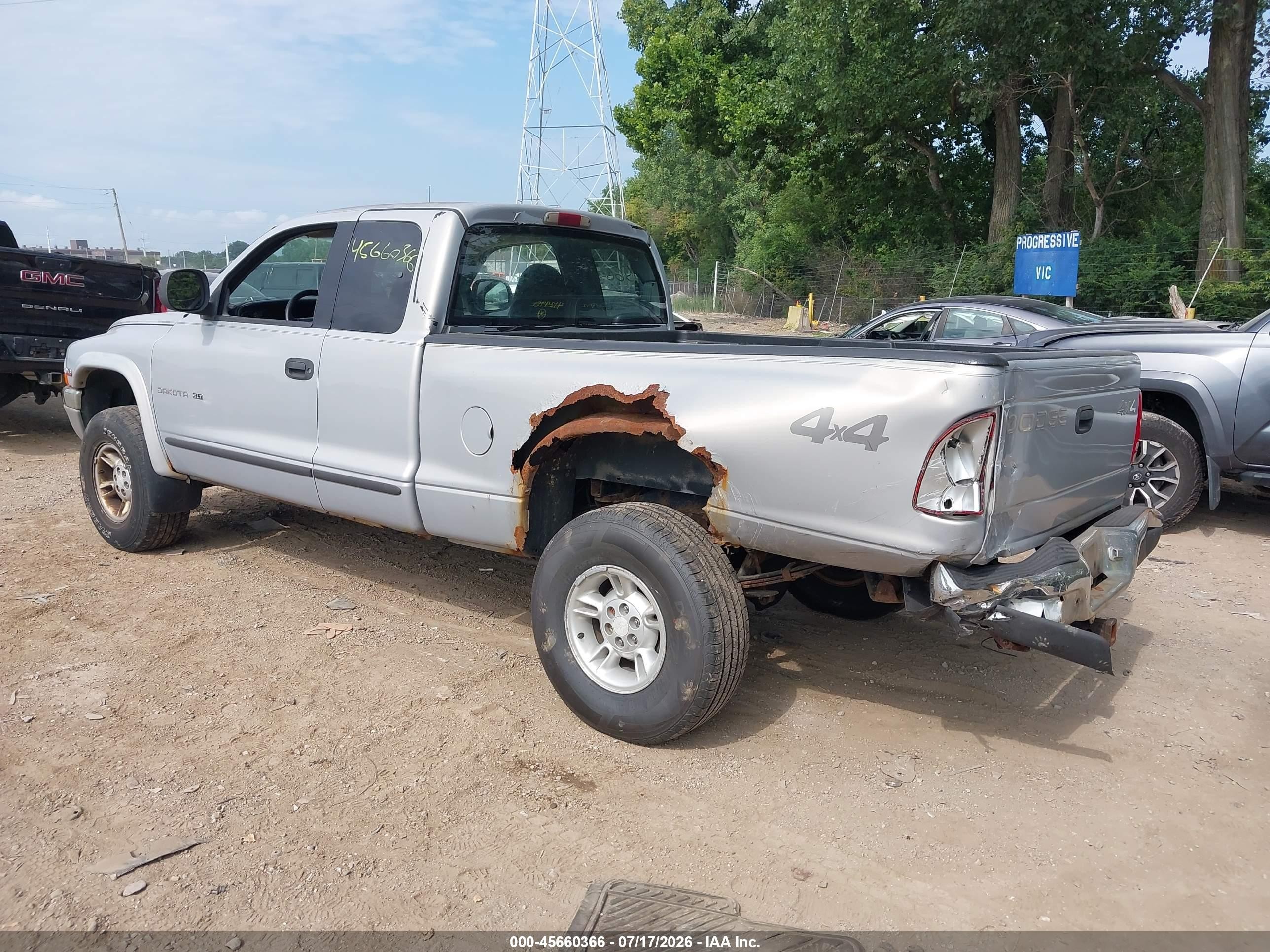 1998 Dodge Dakota Slt/sport Silver vin: 1B7GG22Y6WS503182
