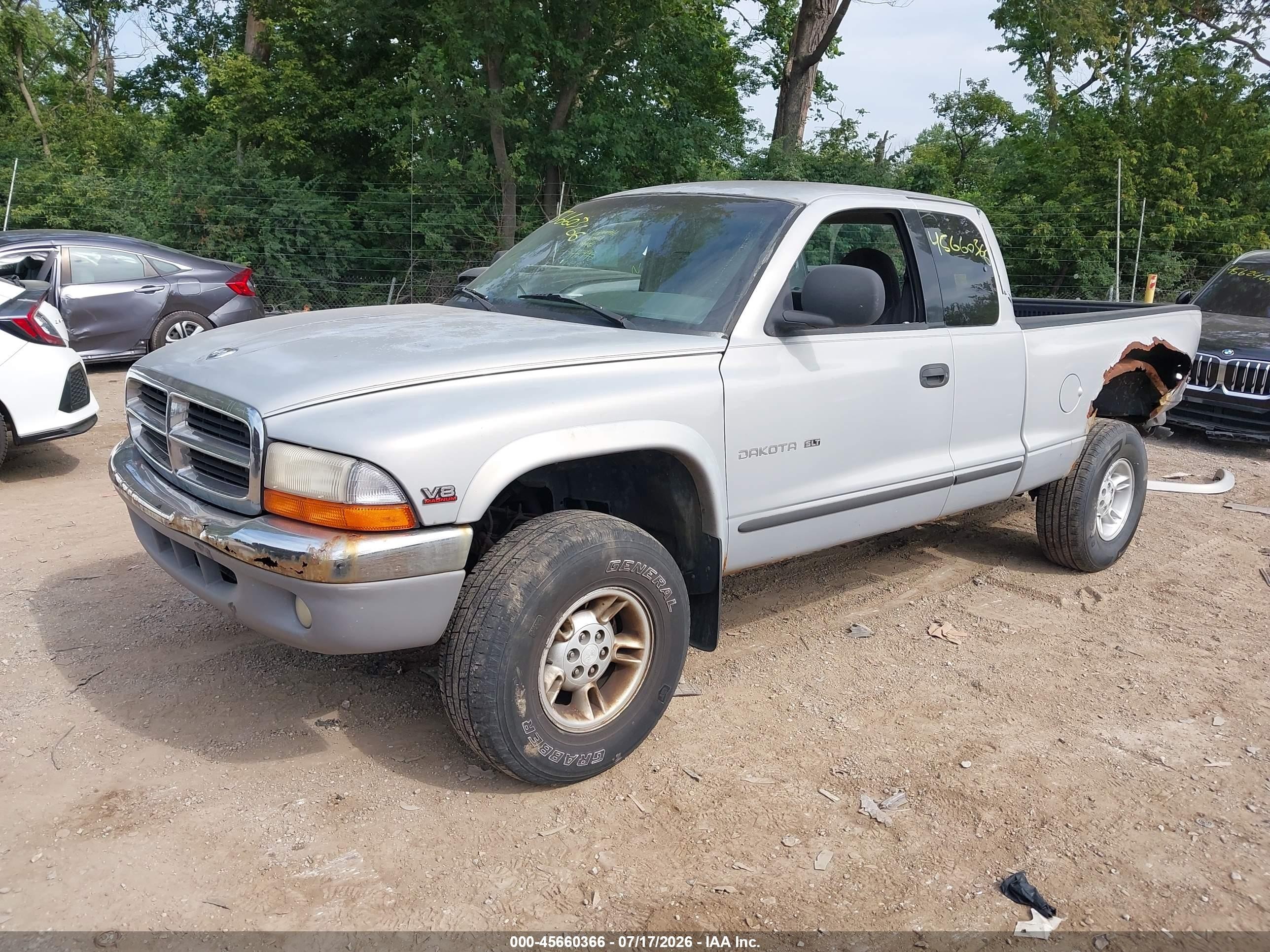 1998 Dodge Dakota Slt/sport Silver vin: 1B7GG22Y6WS503182
