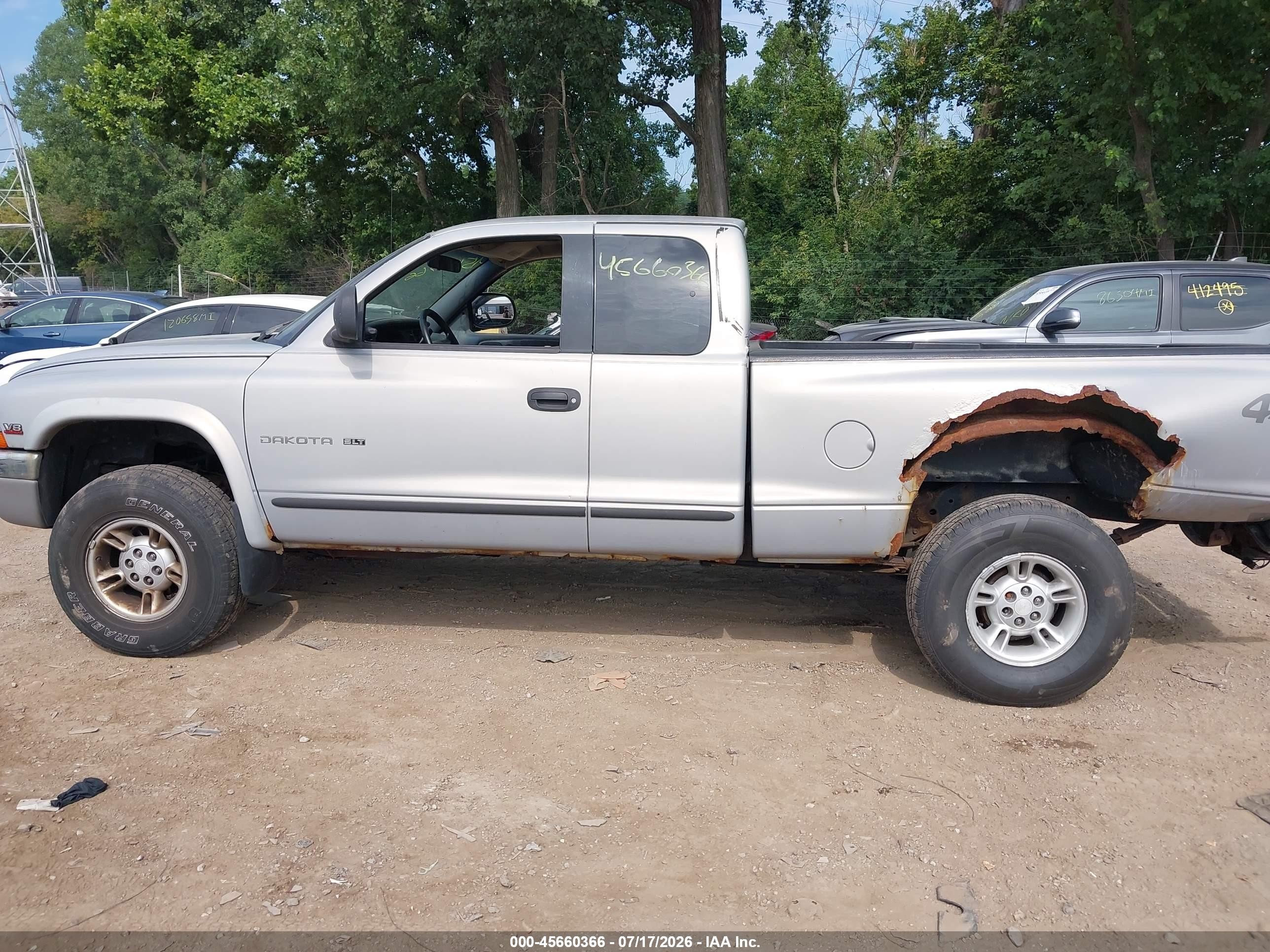 1998 Dodge Dakota Slt/sport Silver vin: 1B7GG22Y6WS503182