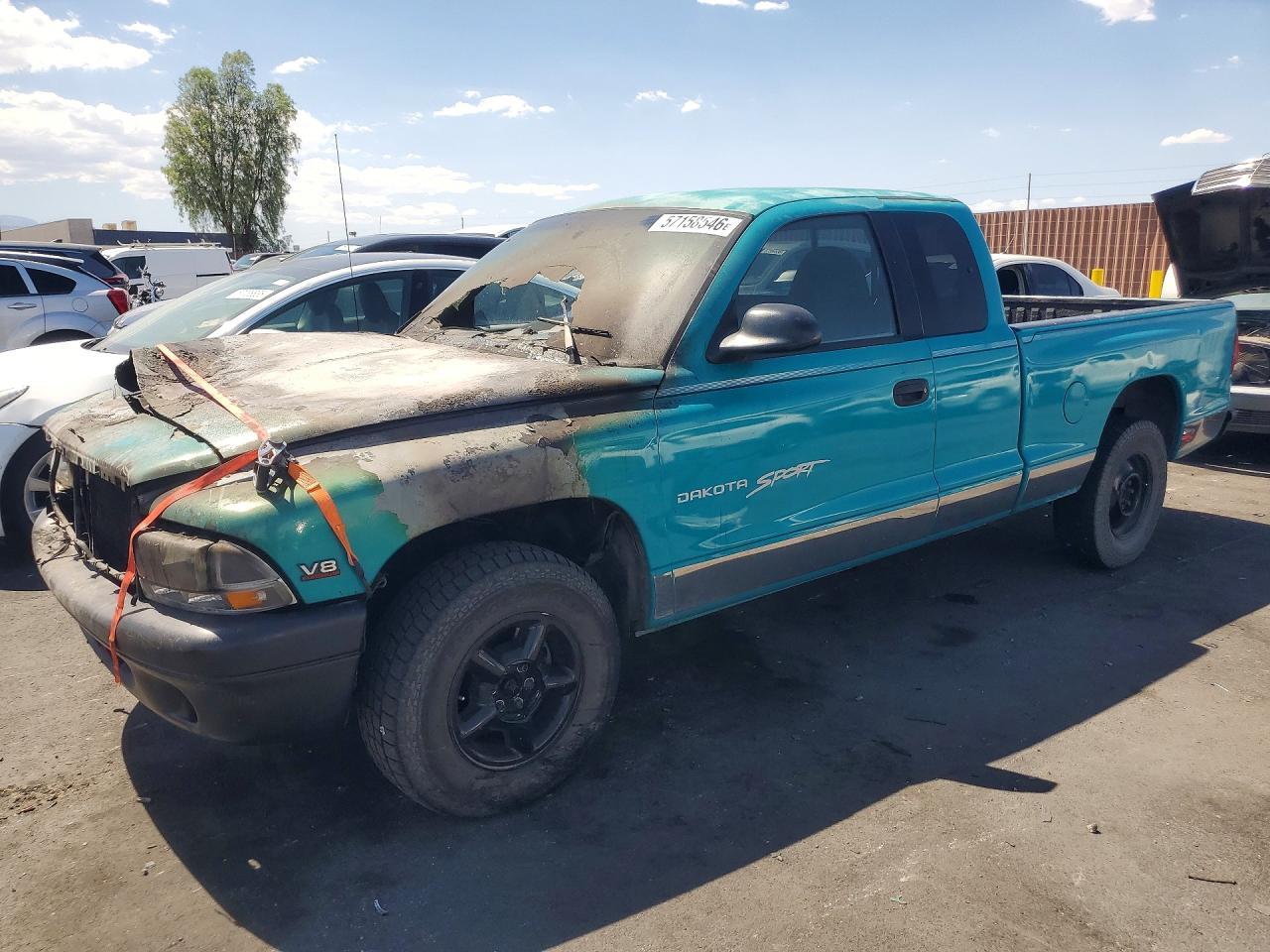 1997 Dodge Dakota Бирюзовый vin: 1B7GG23Y0VS238059
