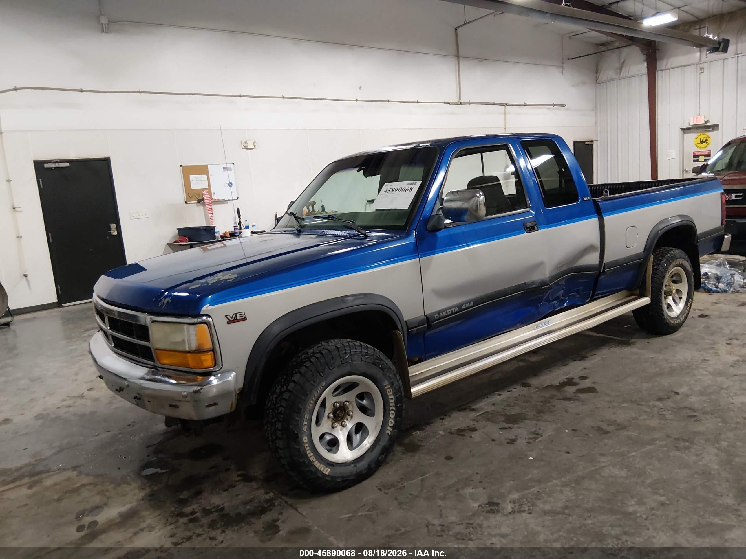 1996 Dodge Dakota   Blue vin: 1B7GG23Y5TS679084
