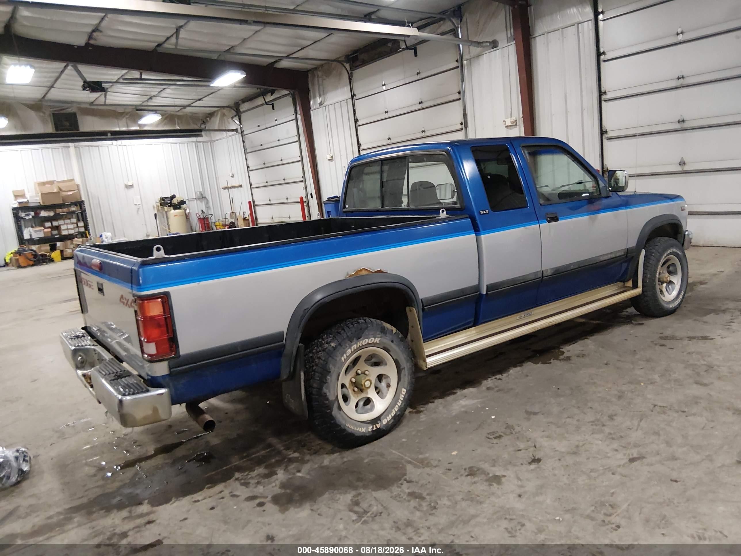 1996 Dodge Dakota   Blue vin: 1B7GG23Y5TS679084