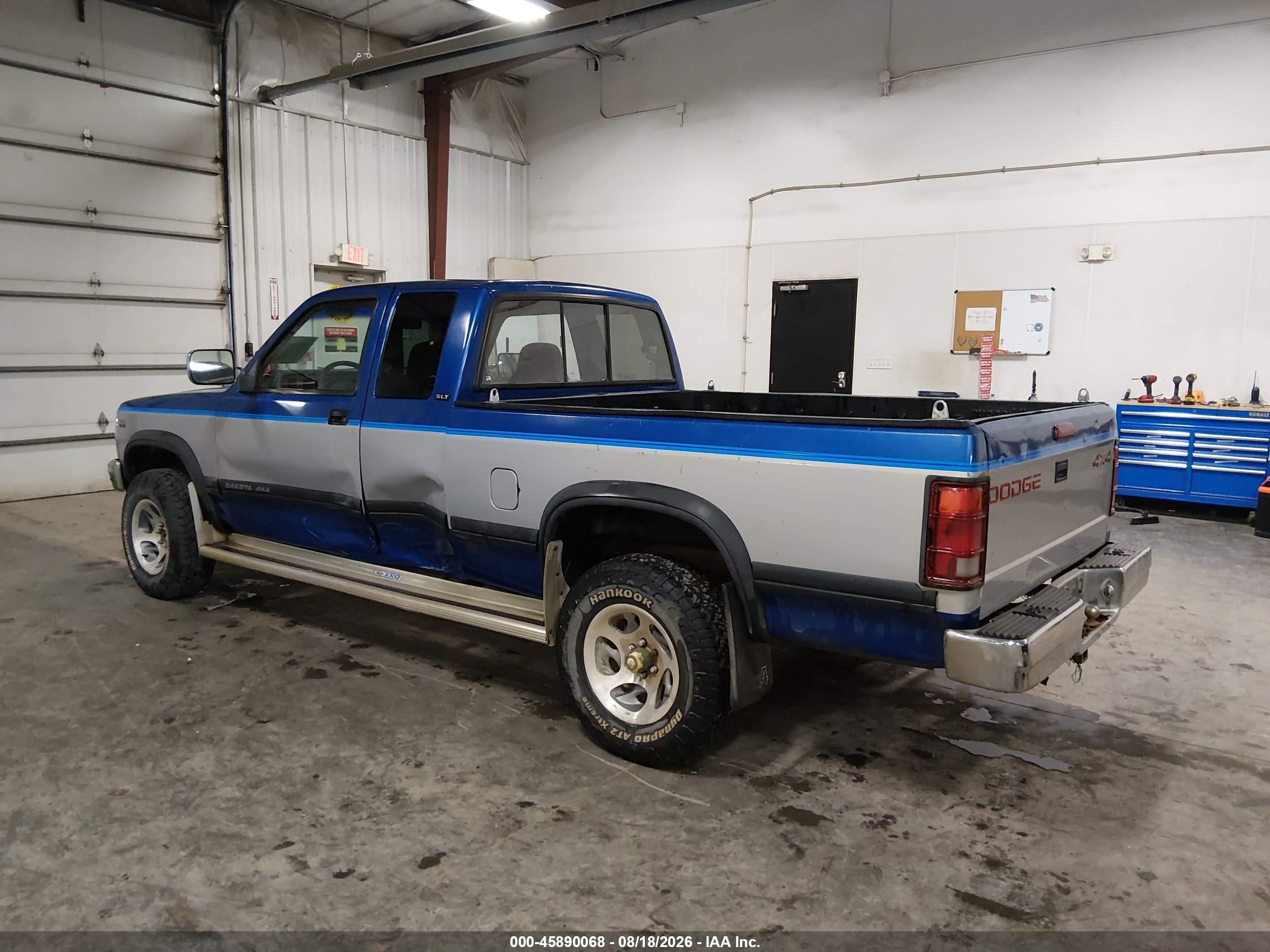 1996 Dodge Dakota   Blue vin: 1B7GG23Y5TS679084