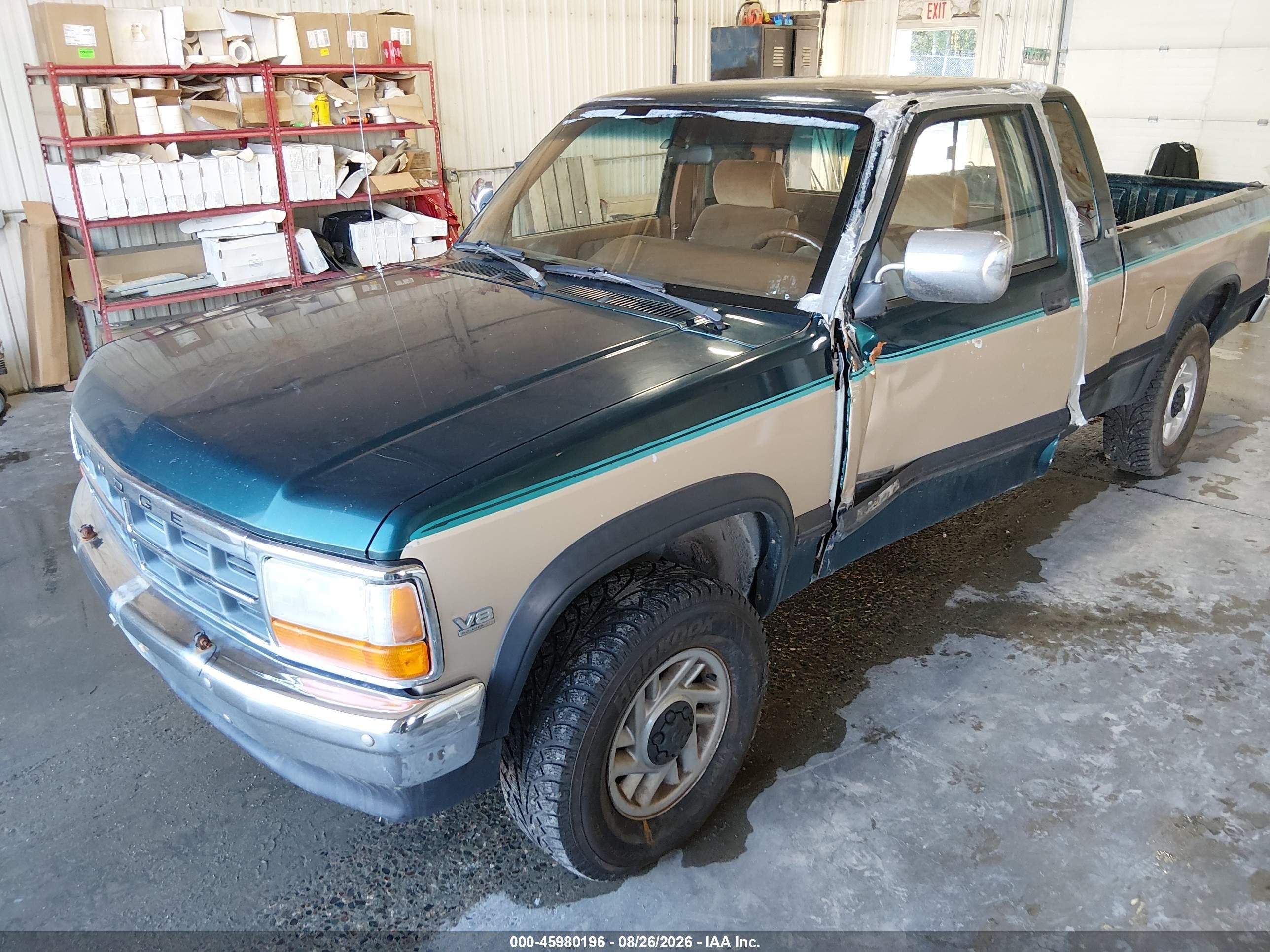 1993 Dodge Dakota Green vin: 1B7GG23Y6PS146280