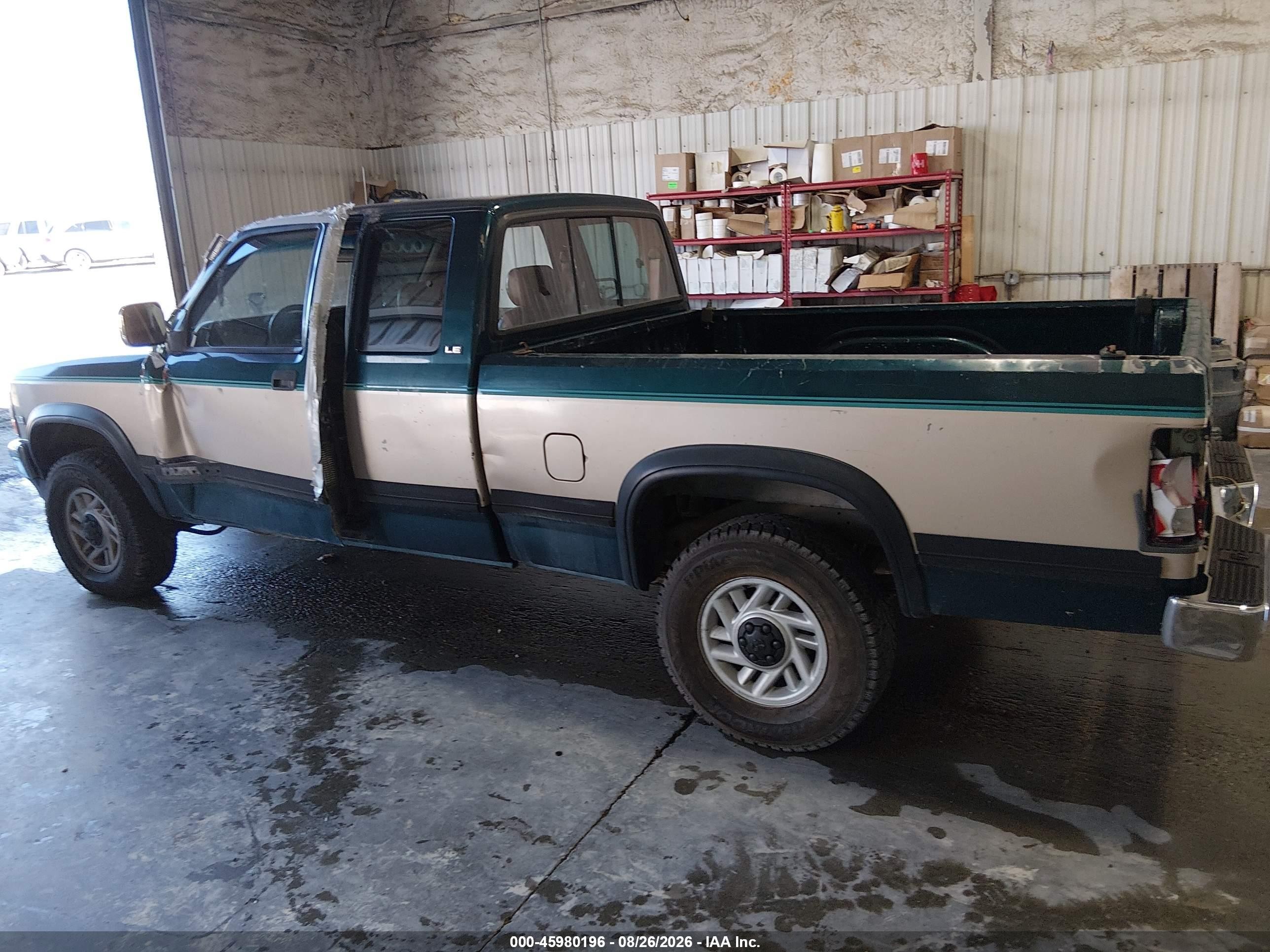 1993 Dodge Dakota Green vin: 1B7GG23Y6PS146280