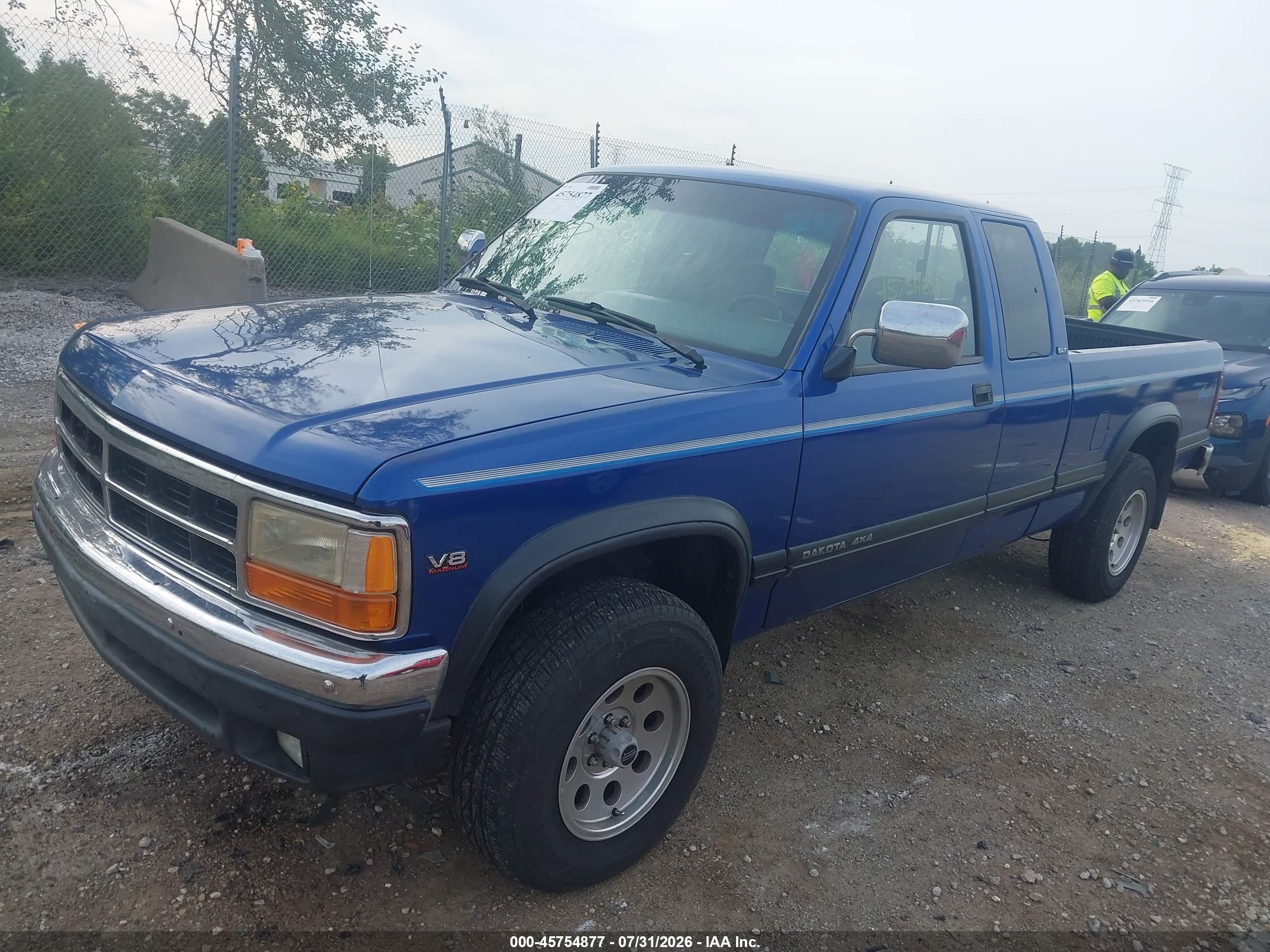 1996 Dodge Dakota   Blue vin: 1B7GG23Y7TS560372