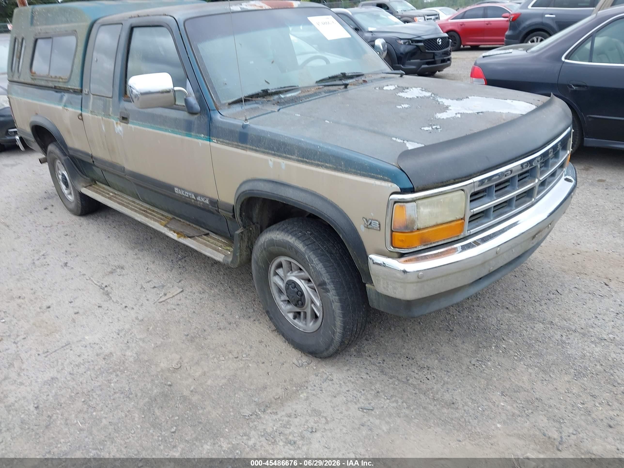 1993 Dodge Dakota   Зеленый vin: 1B7GG23Y8PS160875