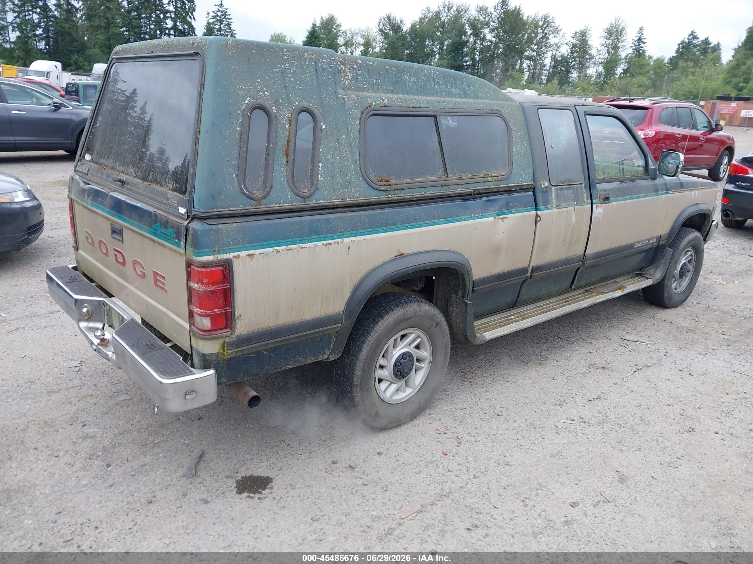 1993 Dodge Dakota   Зеленый vin: 1B7GG23Y8PS160875