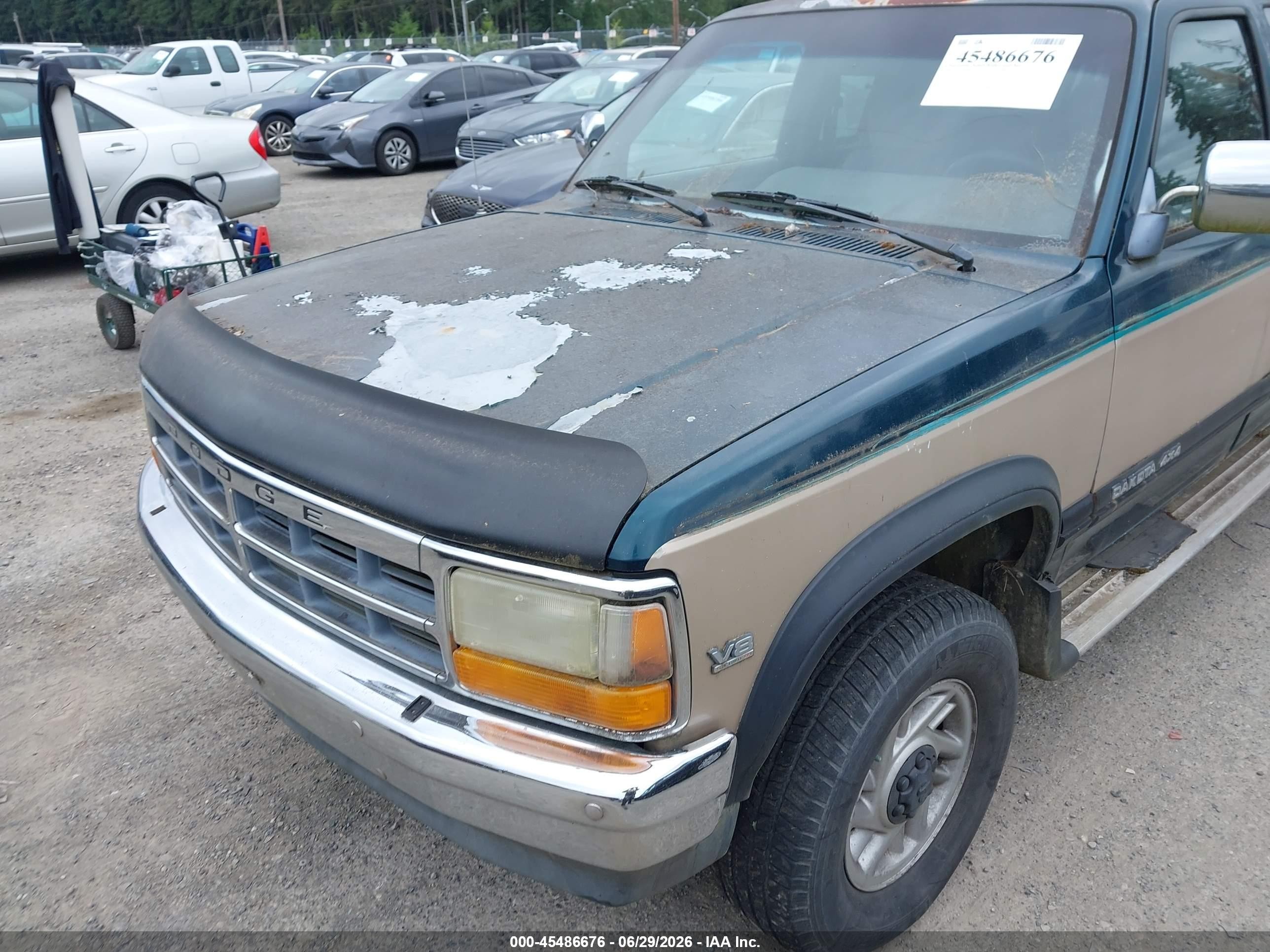 1993 Dodge Dakota   Зеленый vin: 1B7GG23Y8PS160875