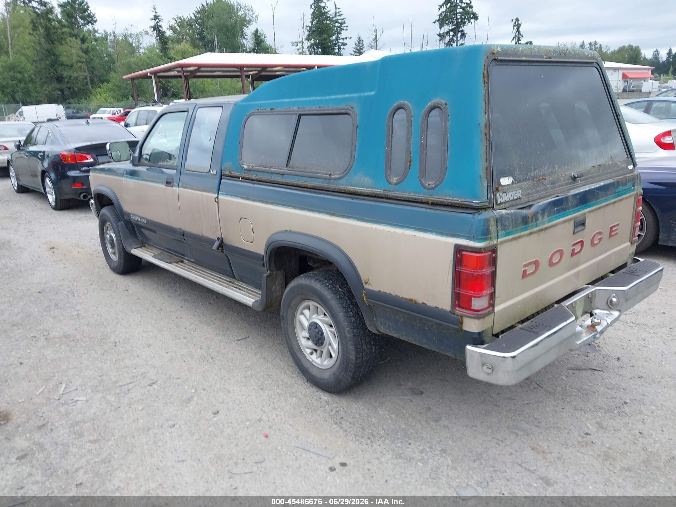 1993 Dodge Dakota   Зеленый vin: 1B7GG23Y8PS160875