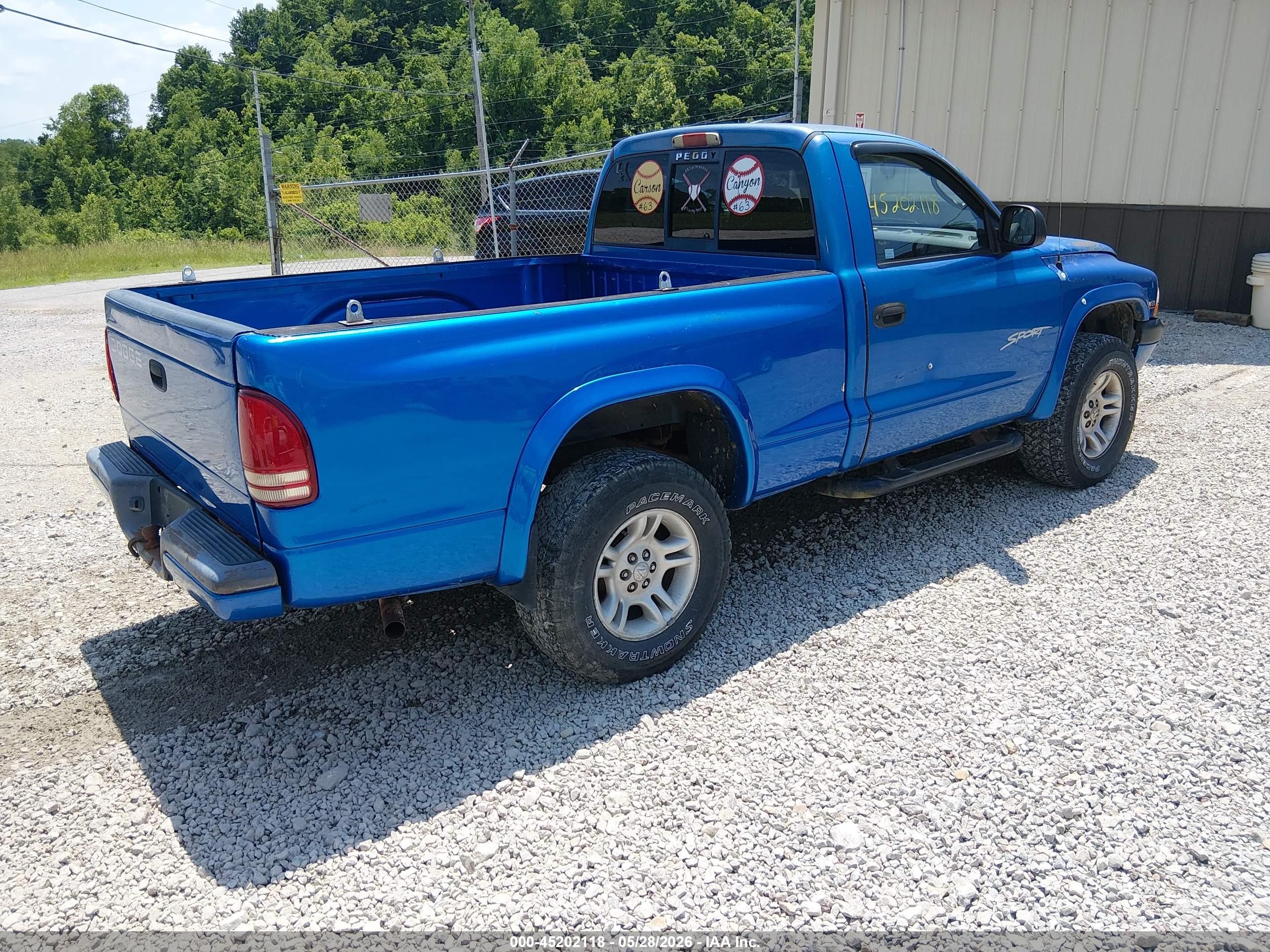 2001 Dodge Dakota Slt/sport Blue vin: 1B7GG26N71S275704
