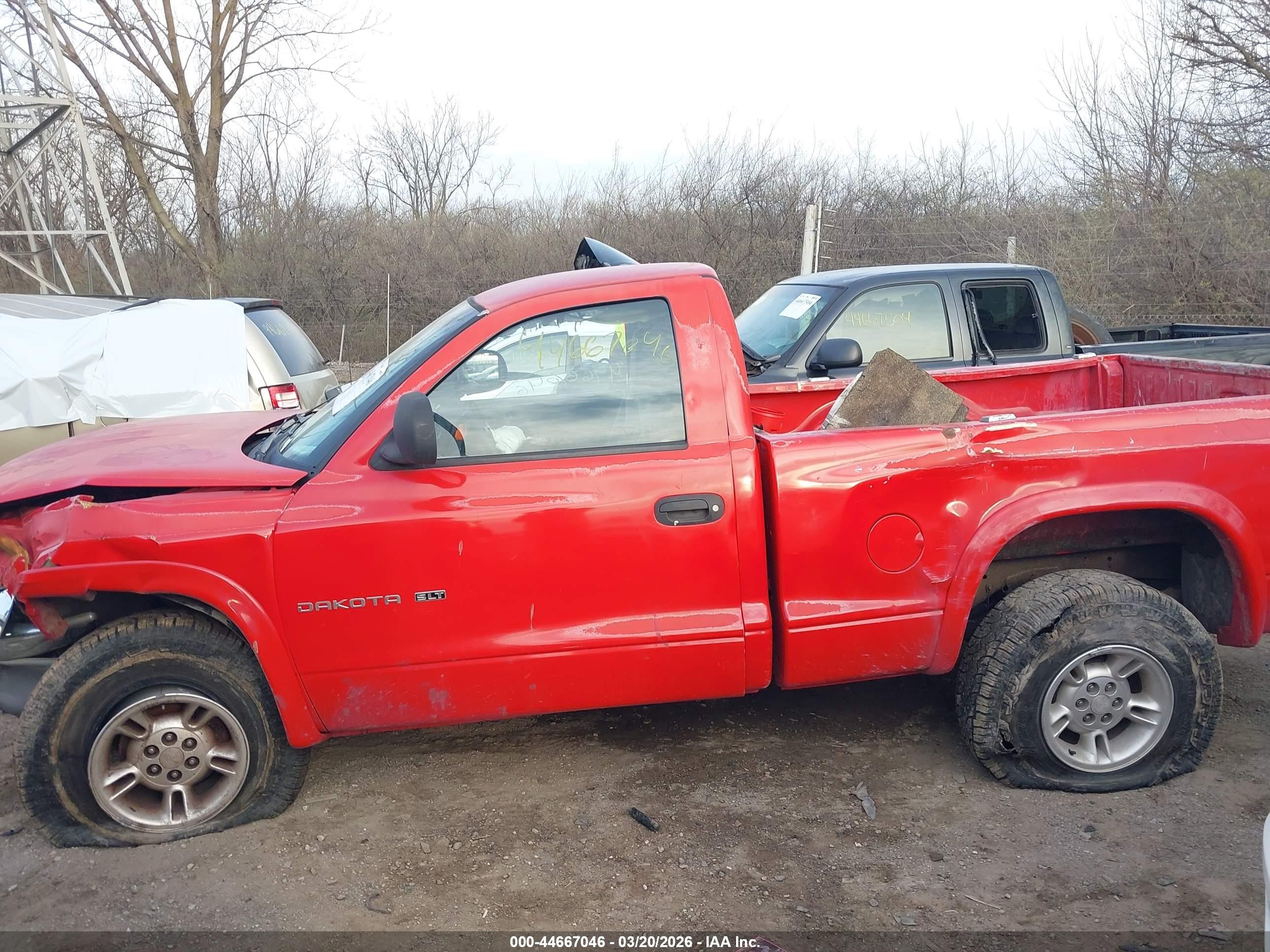 2000 Dodge Dakota Slt/sport Red vin: 1B7GG26N7YS795959