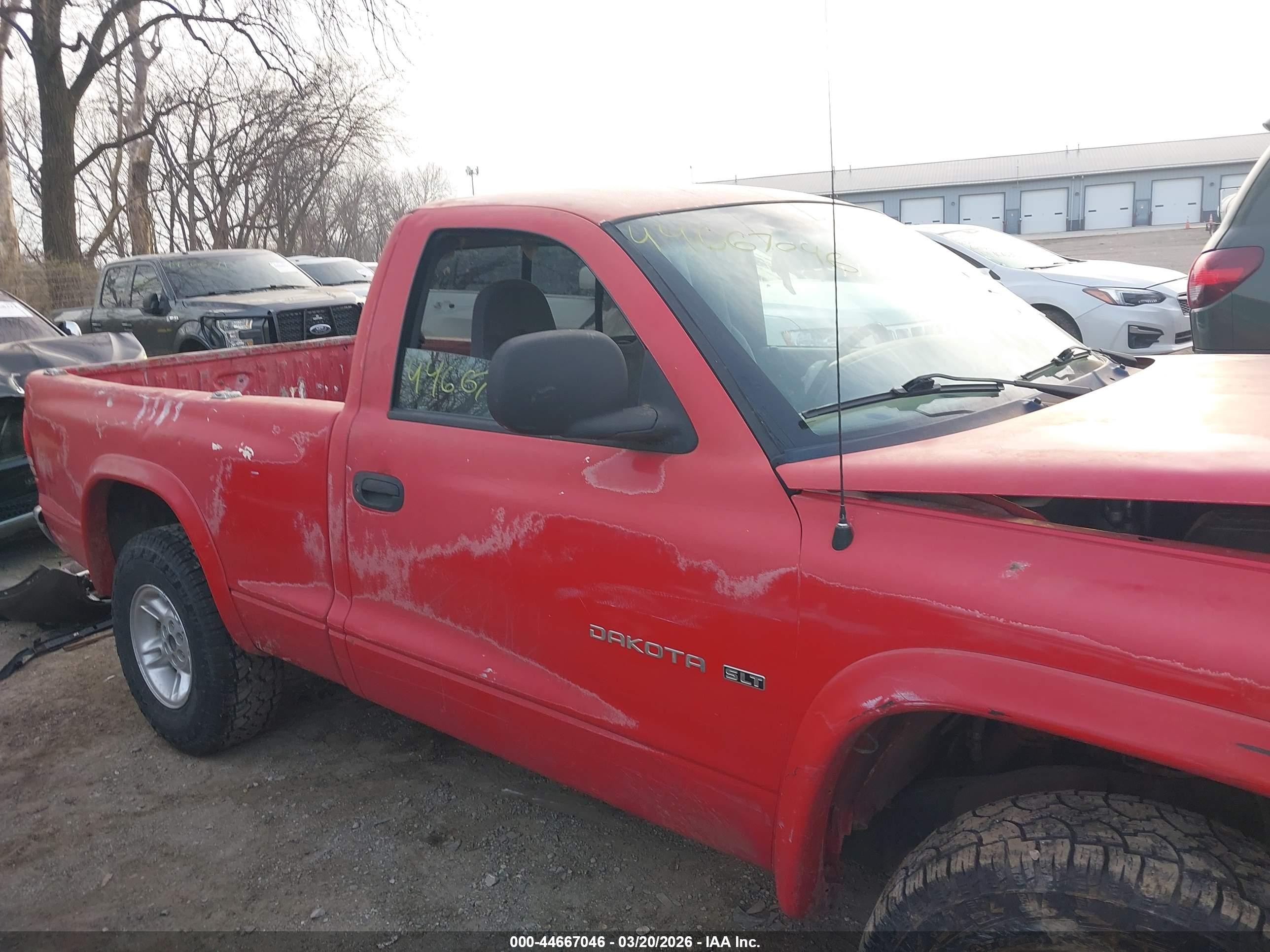 2000 Dodge Dakota Slt/sport Red vin: 1B7GG26N7YS795959