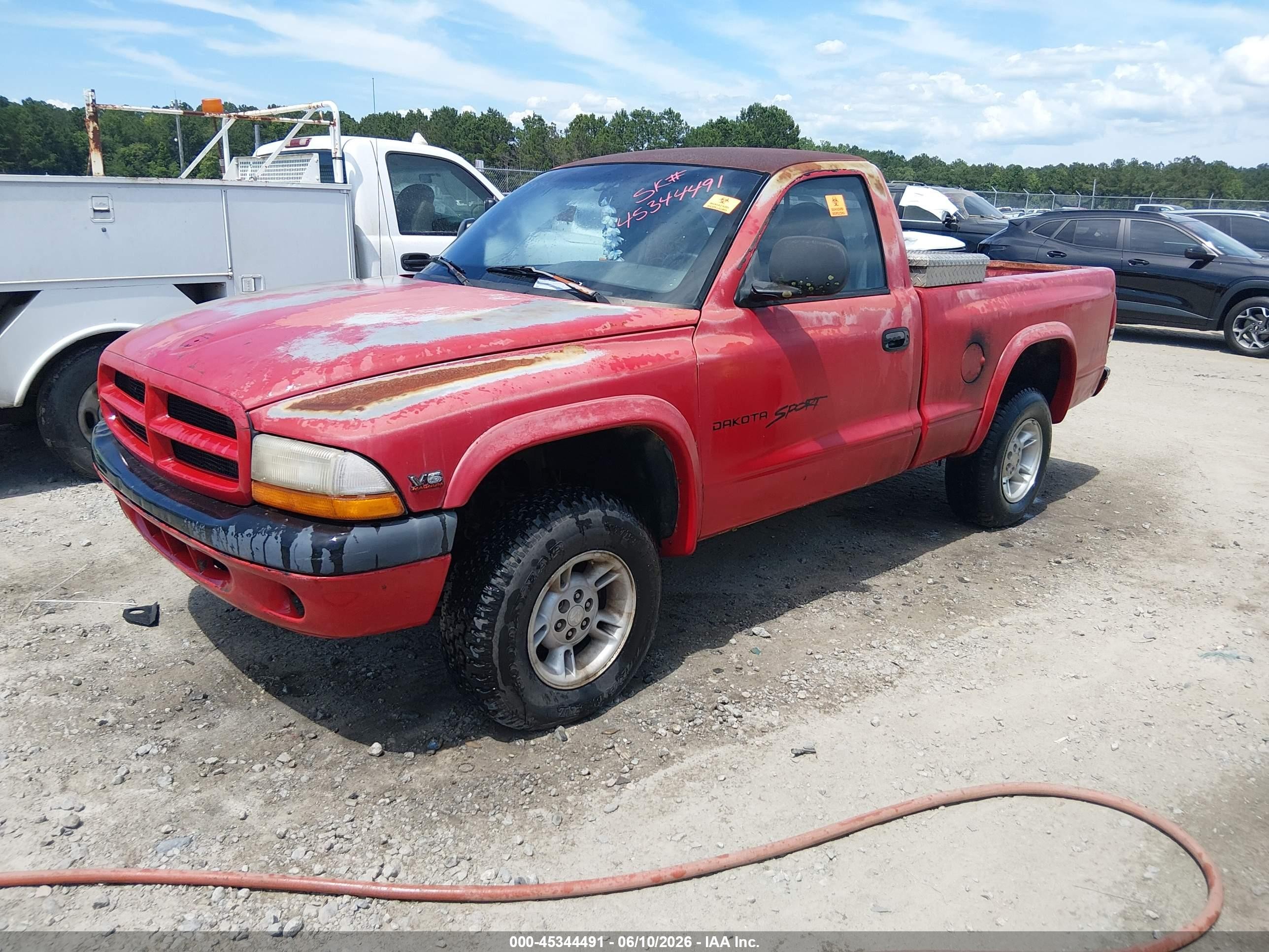 1997 Dodge Dakota Slt/sport Red vin: 1B7GG26X7VS198761