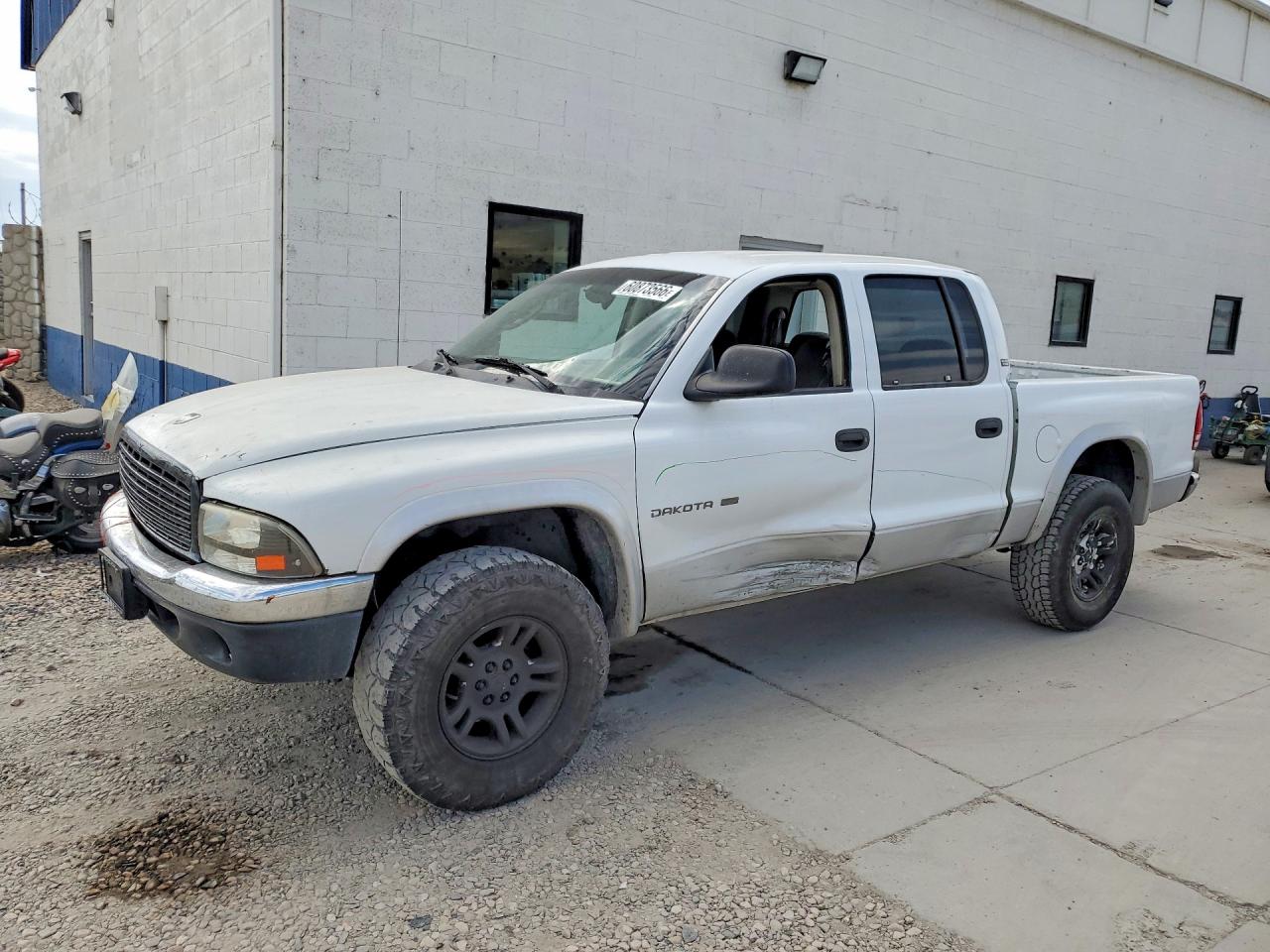 2001 Dodge Dakota Quad White vin: 1B7GG2AN31S206452