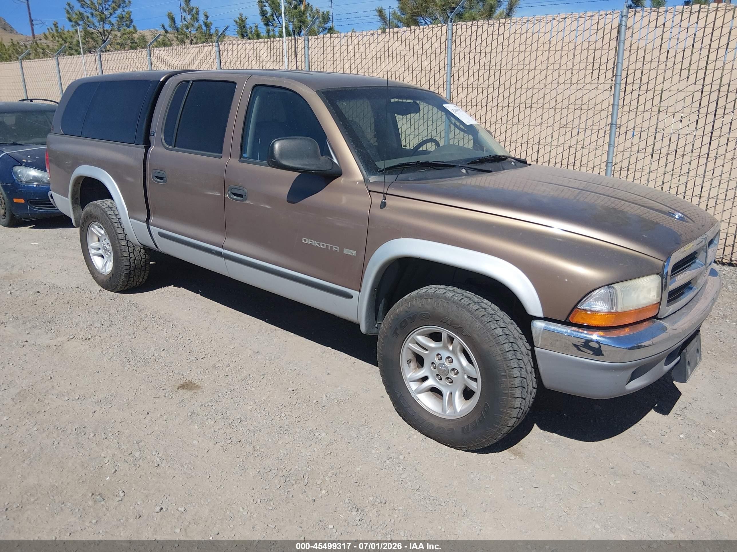 2001 Dodge Dakota Slt/sport Gold vin: 1B7GG2AN41S125721