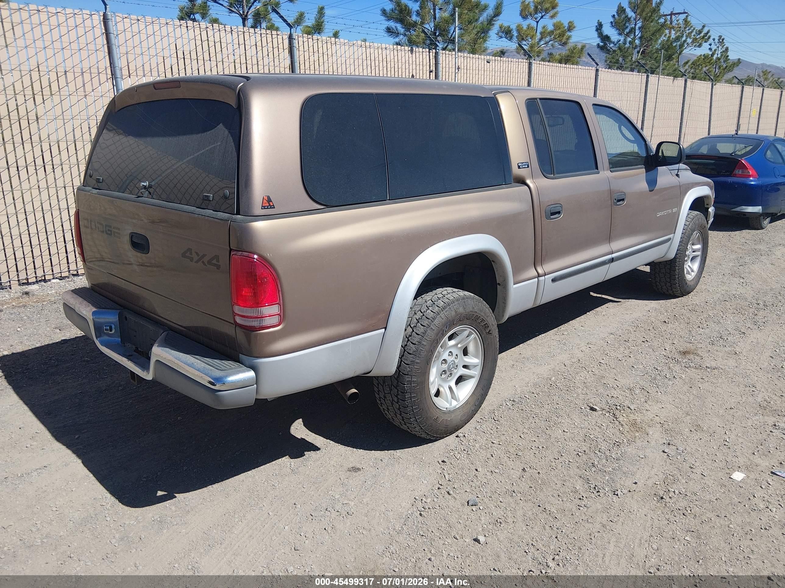 2001 Dodge Dakota Slt/sport Gold vin: 1B7GG2AN41S125721