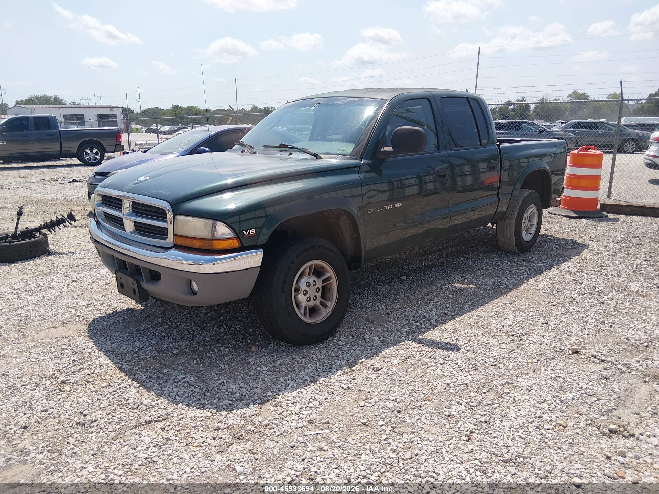 2000 Dodge Dakota Slt/sport Зеленый vin: 1B7GG2AN6YS643615