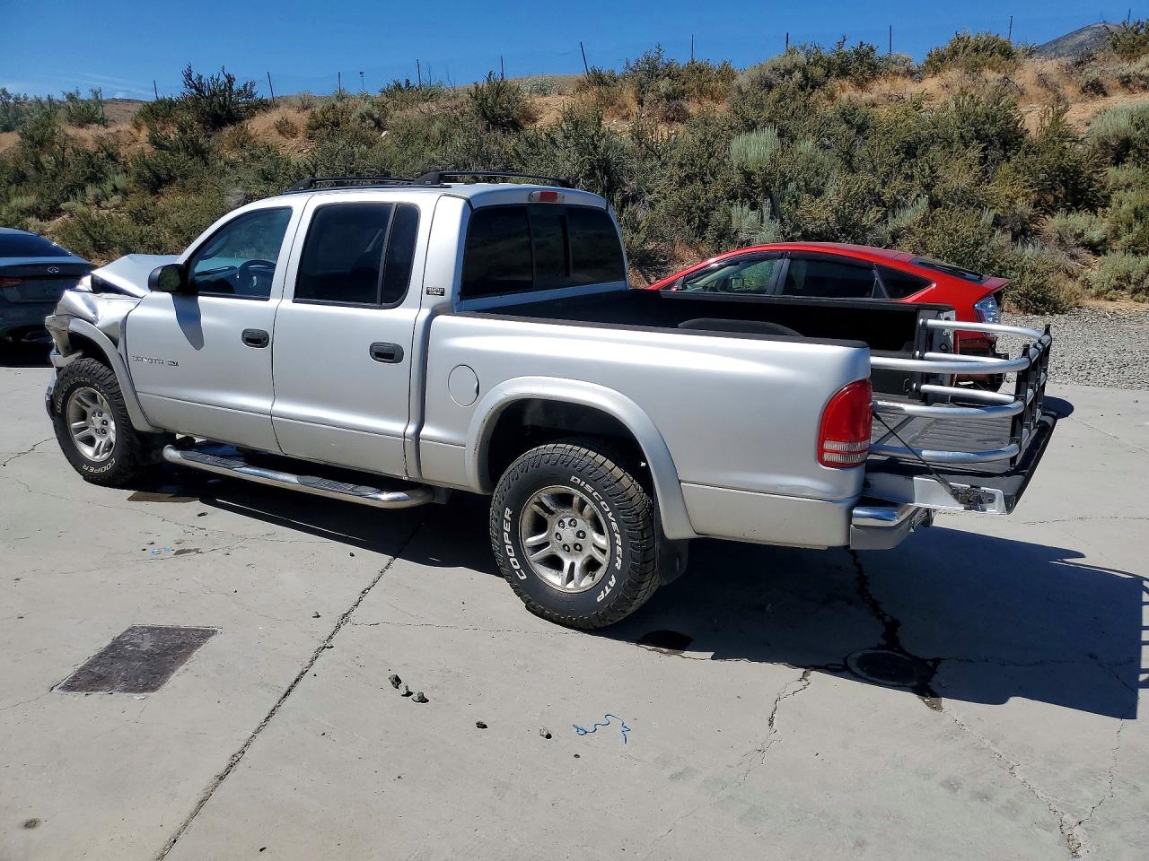 2001 Dodge Dakota Quad Серебряный vin: 1B7GG2AN91S125231