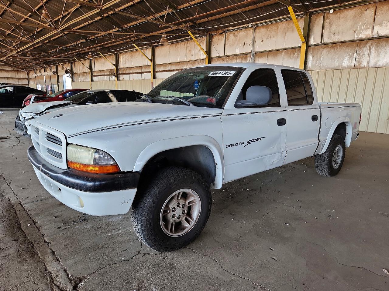 2000 Dodge Dakota Quad White vin: 1B7GG2AN9YS641664