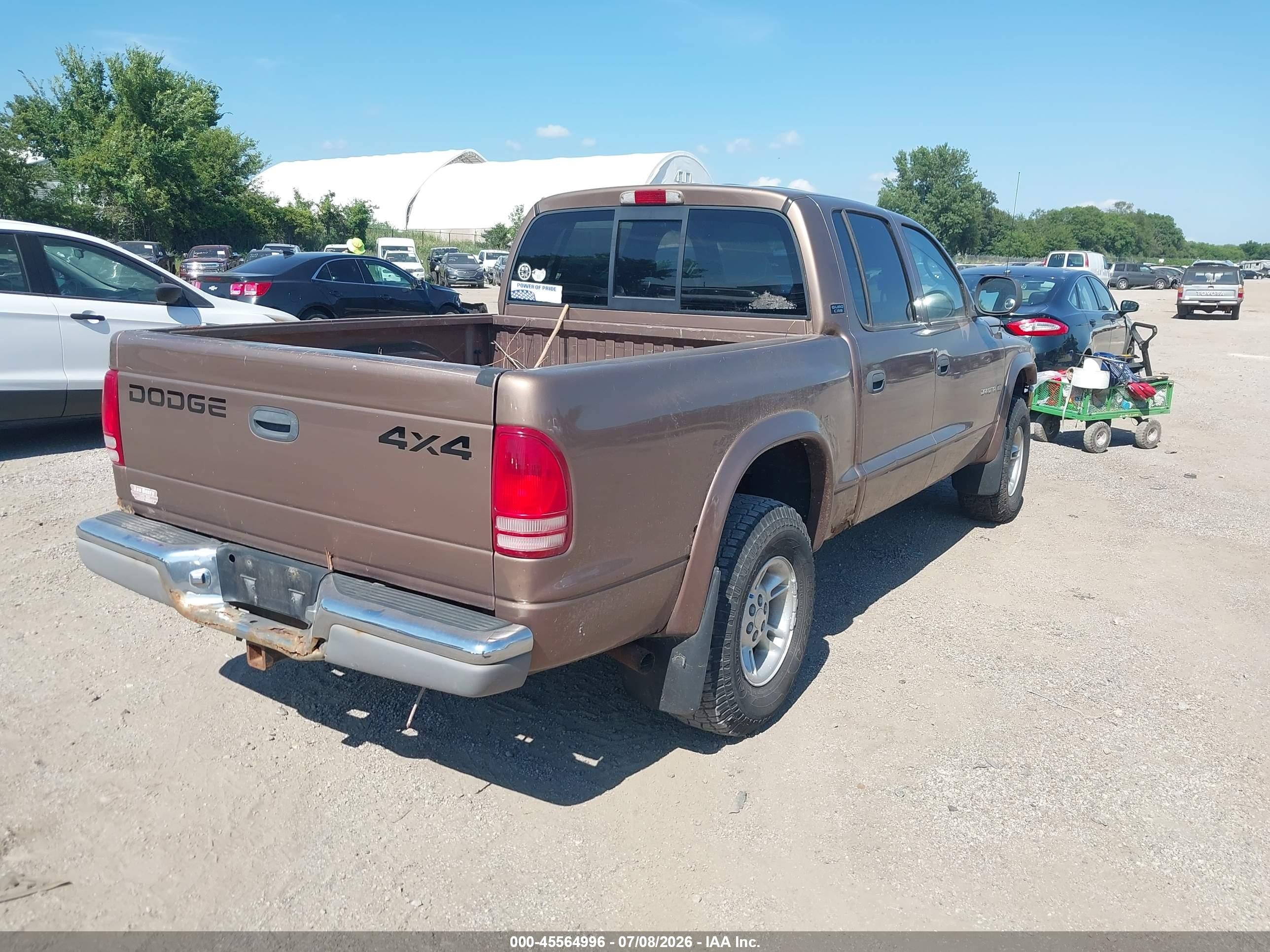 2000 Dodge Dakota Slt/sport Коричневый vin: 1B7GG2AN9YS698141