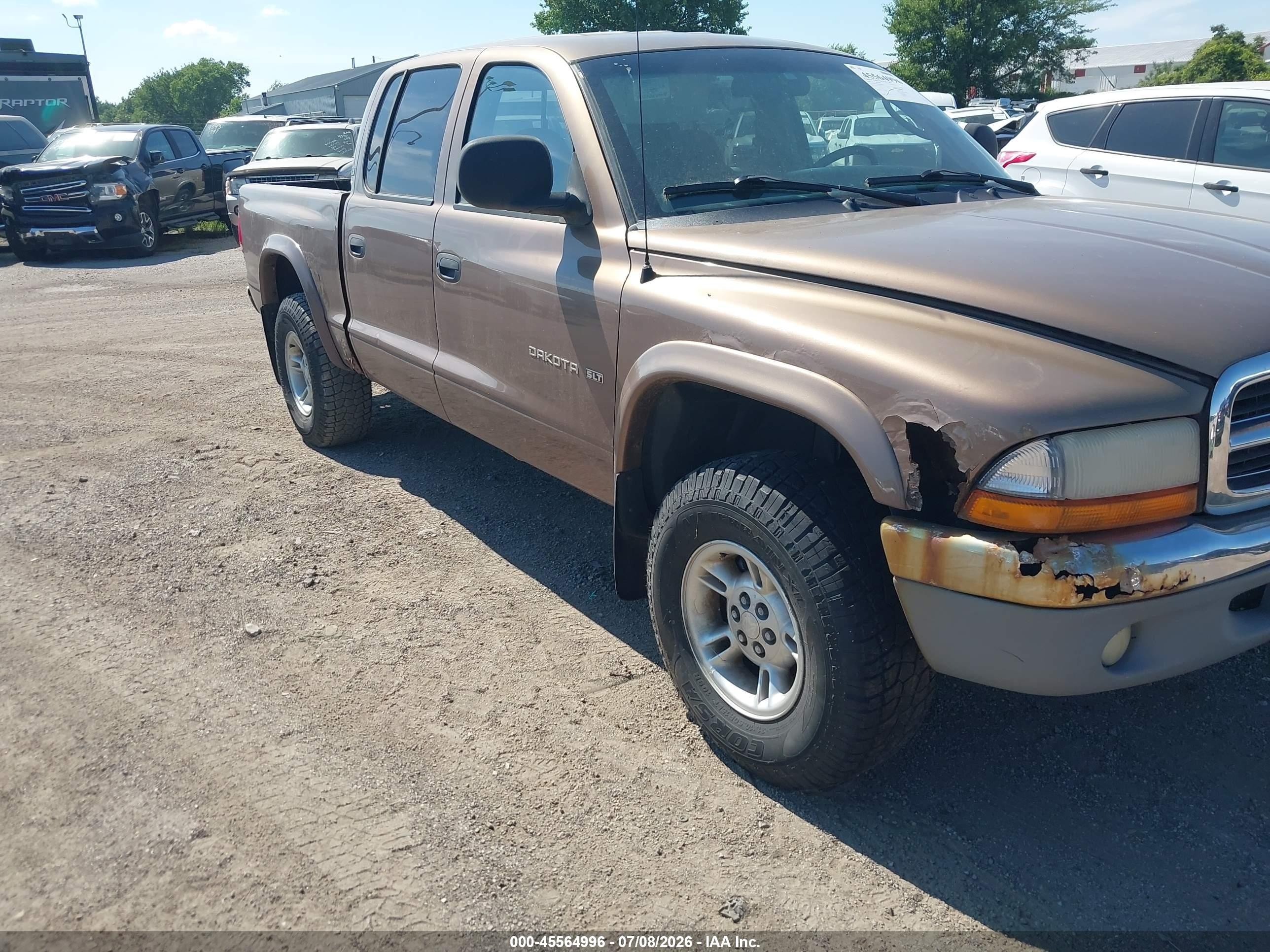 2000 Dodge Dakota Slt/sport Коричневый vin: 1B7GG2AN9YS698141