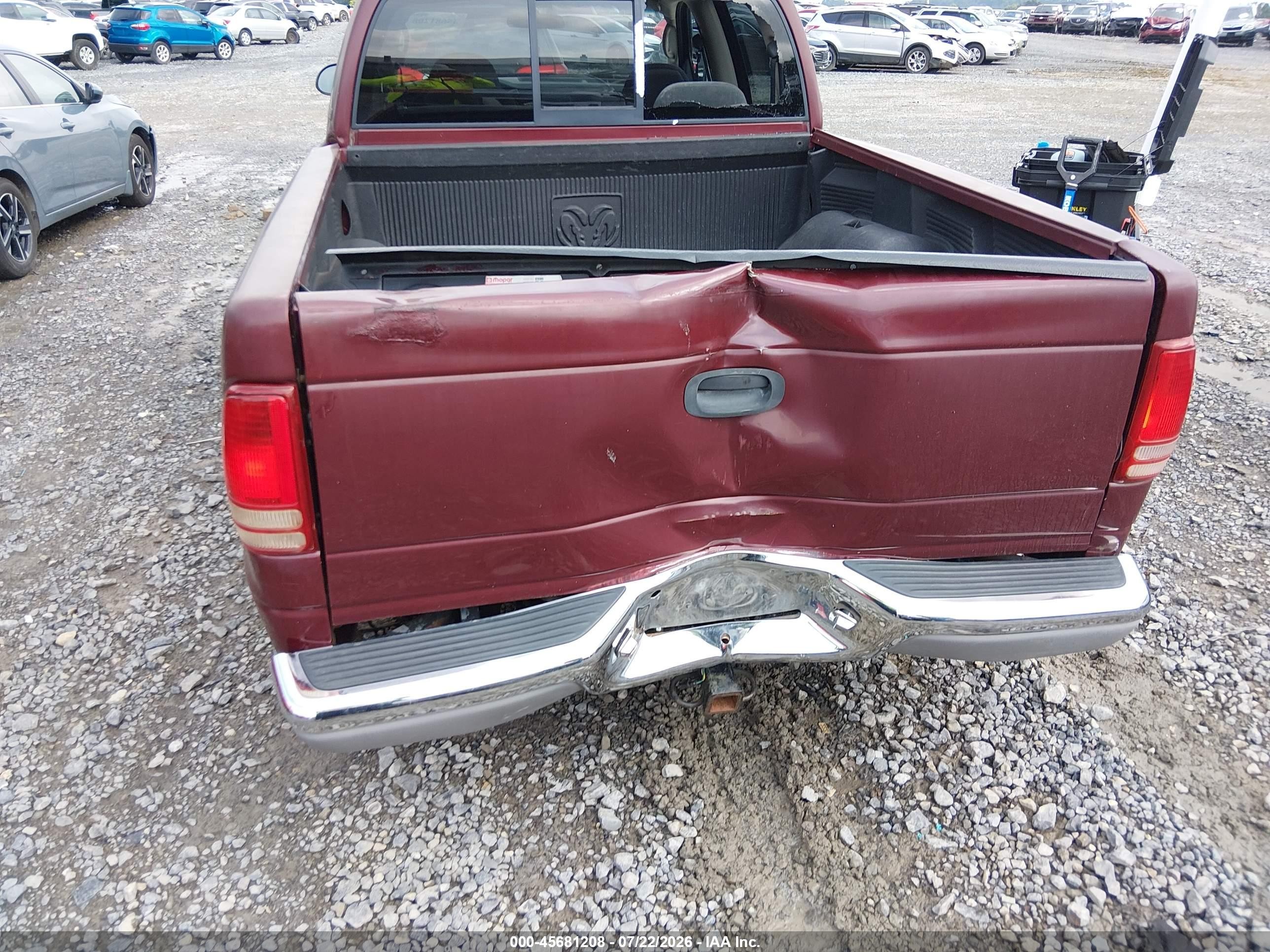 2001 Dodge Dakota Slt/sport Темно-бордовый vin: 1B7GG2ANX1S103089
