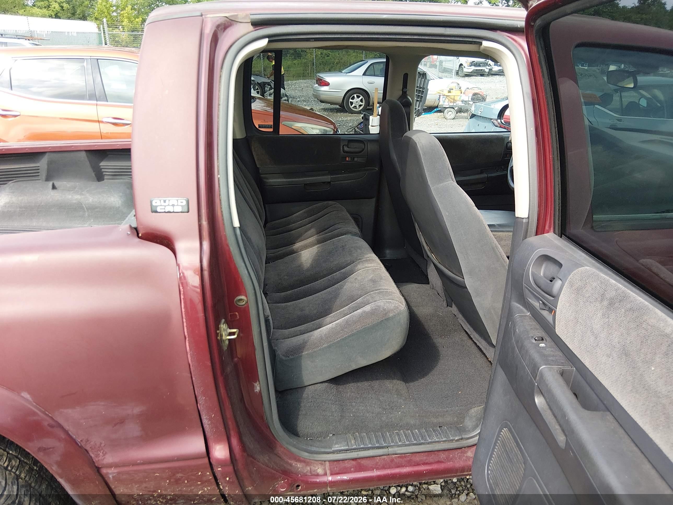 2001 Dodge Dakota Slt/sport Темно-бордовый vin: 1B7GG2ANX1S103089