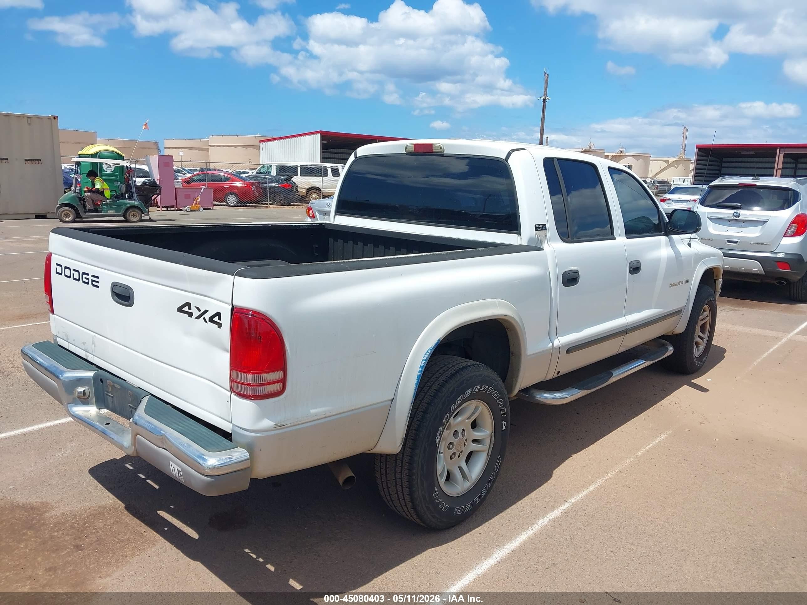 2001 Dodge Dakota Slt/sport White vin: 1B7GG2AX31S202788
