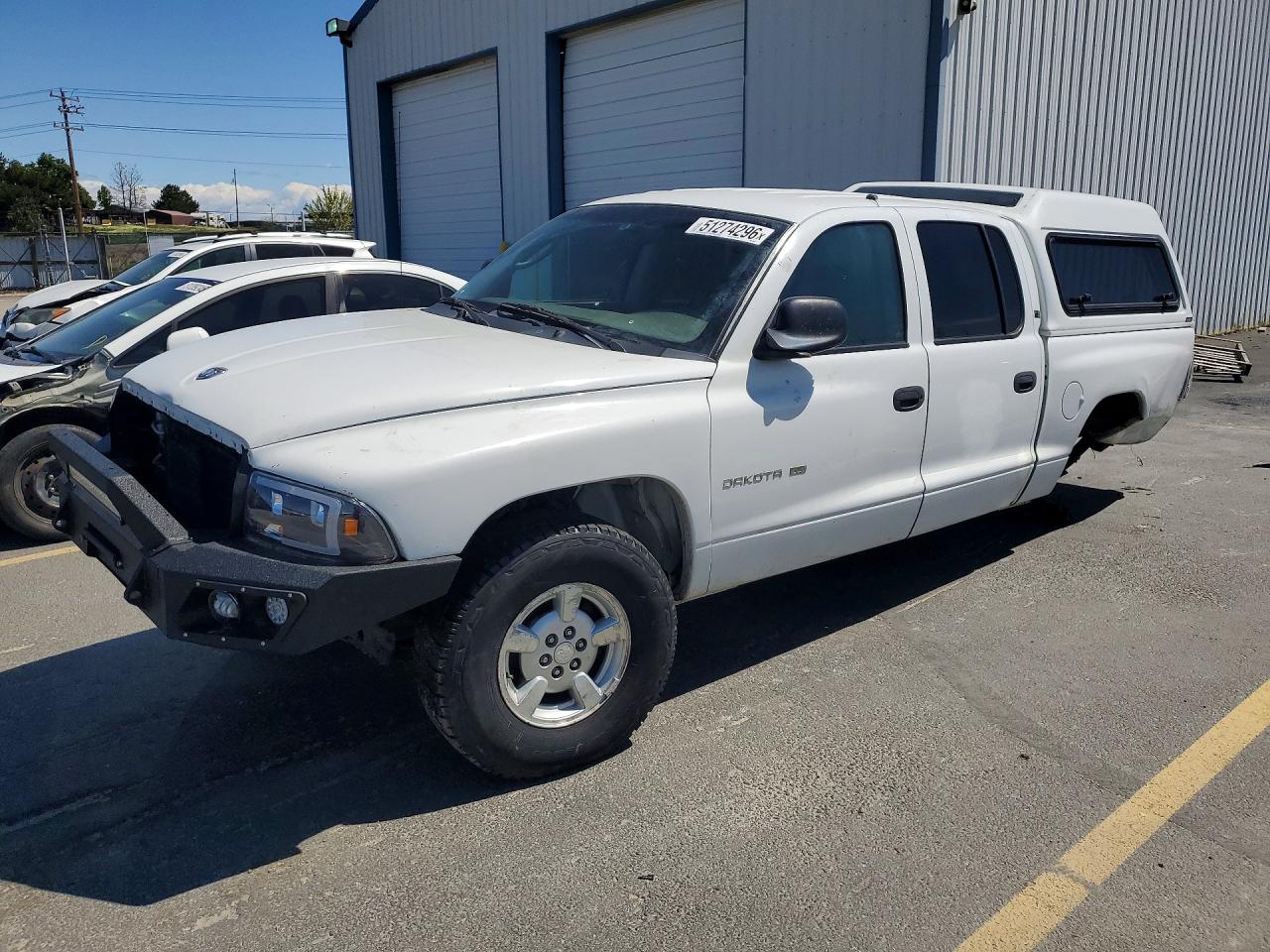 2001 Dodge Dakota Quad White vin: 1B7GG2AX71S163512