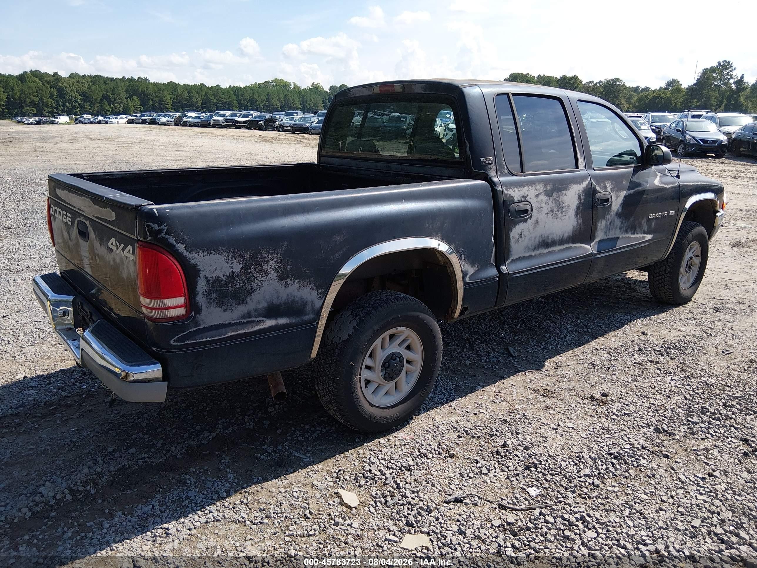 2001 Dodge Dakota Slt/sport Black vin: 1B7GG2AZ71S107507
