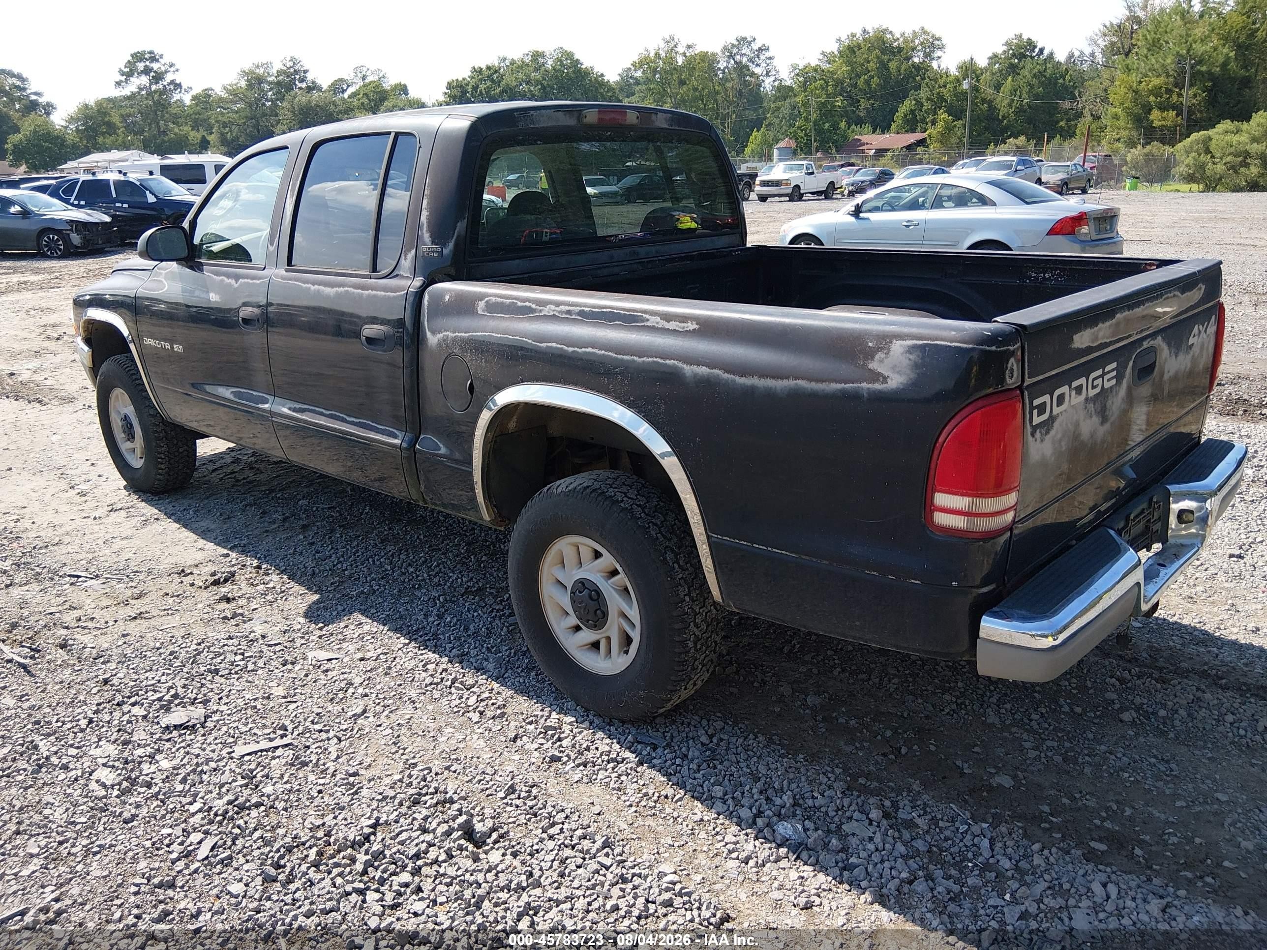 2001 Dodge Dakota Slt/sport Black vin: 1B7GG2AZ71S107507
