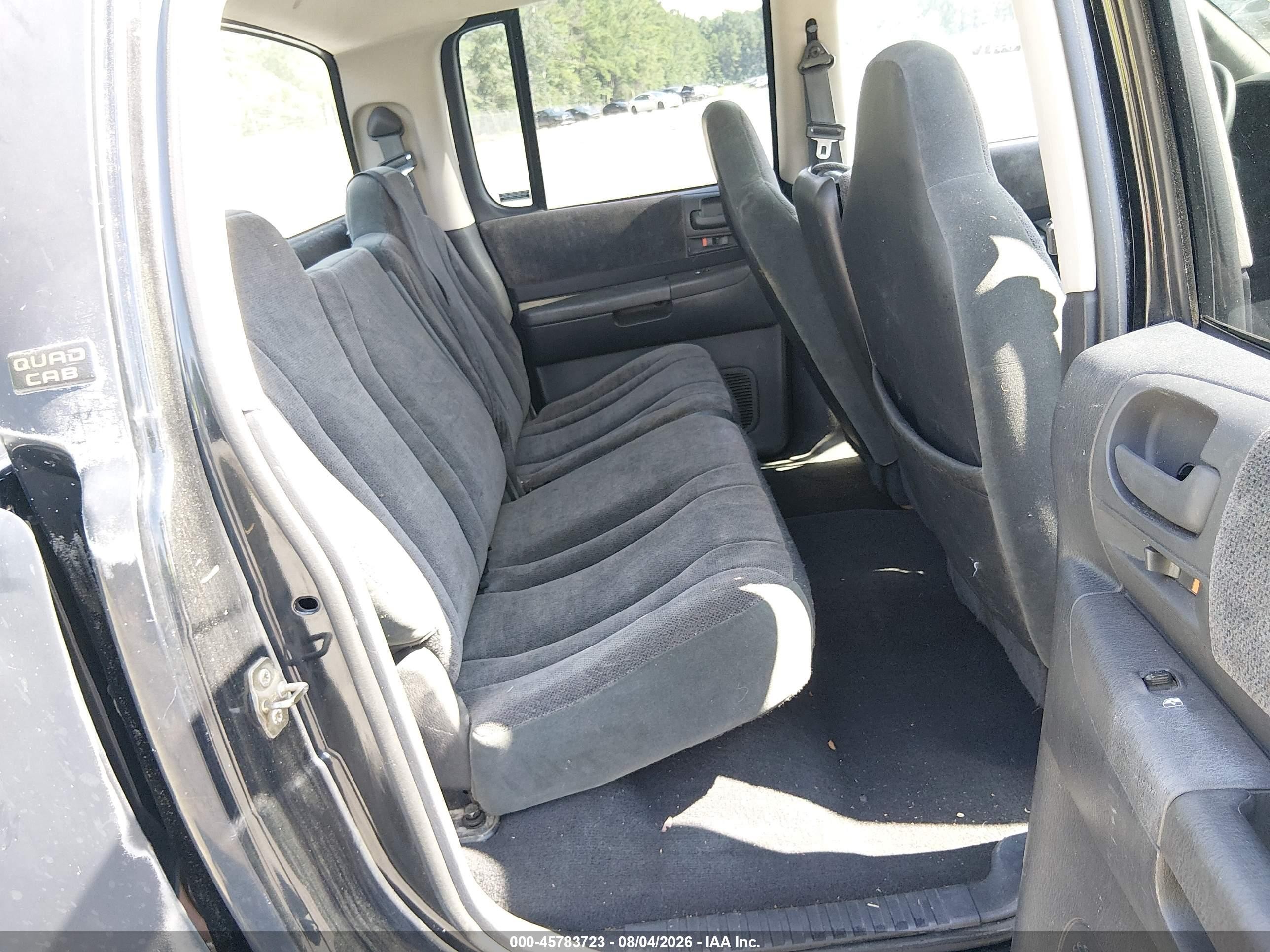 2001 Dodge Dakota Slt/sport Black vin: 1B7GG2AZ71S107507