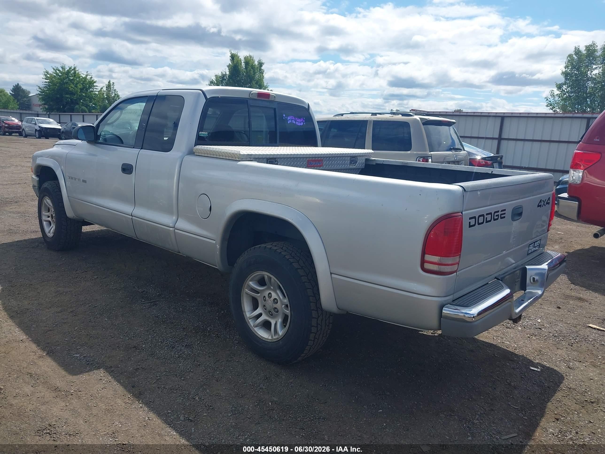 2002 Dodge Dakota Slt Silver vin: 1B7GG42N72S563810