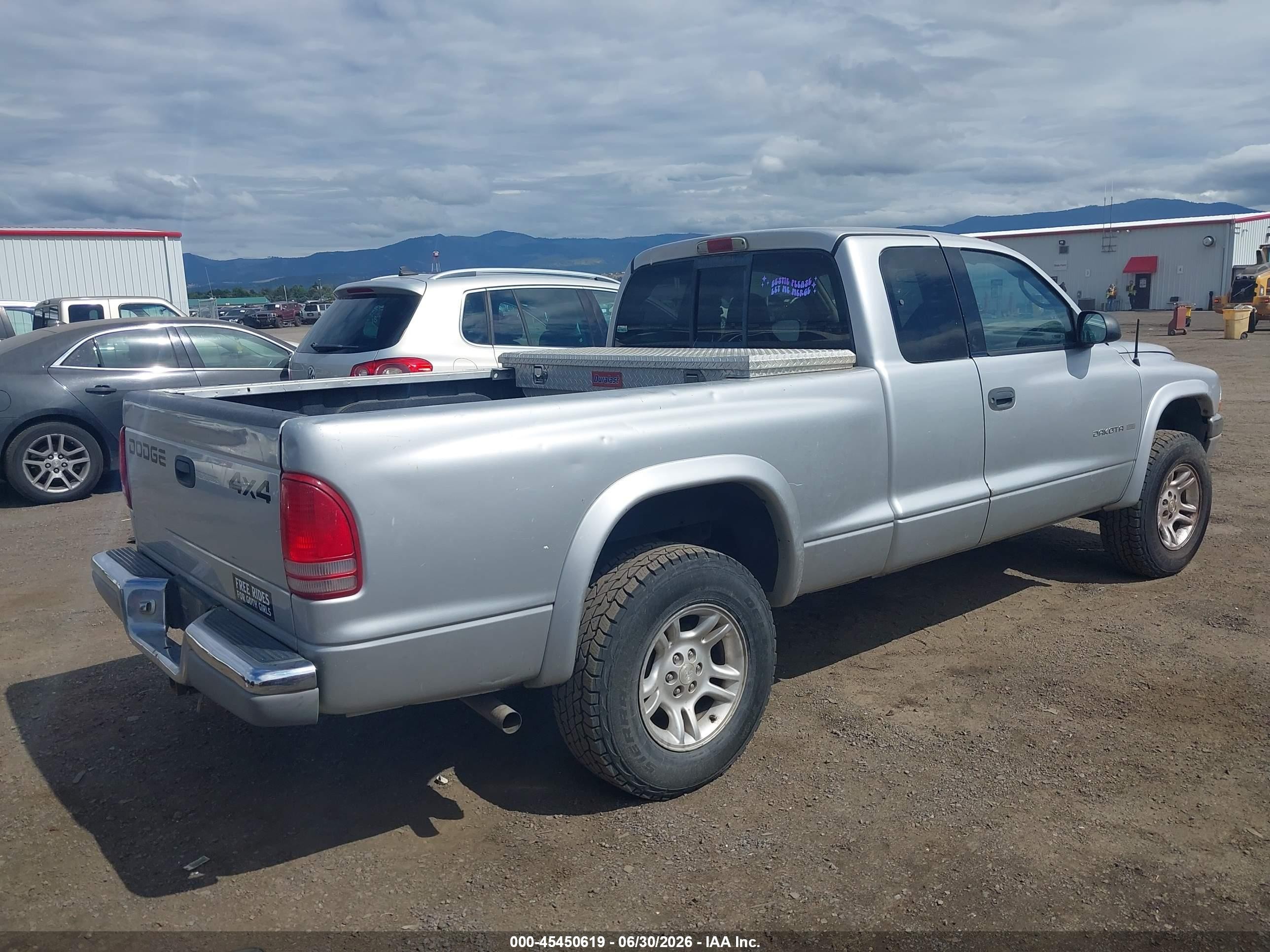 2002 Dodge Dakota Slt Silver vin: 1B7GG42N72S563810