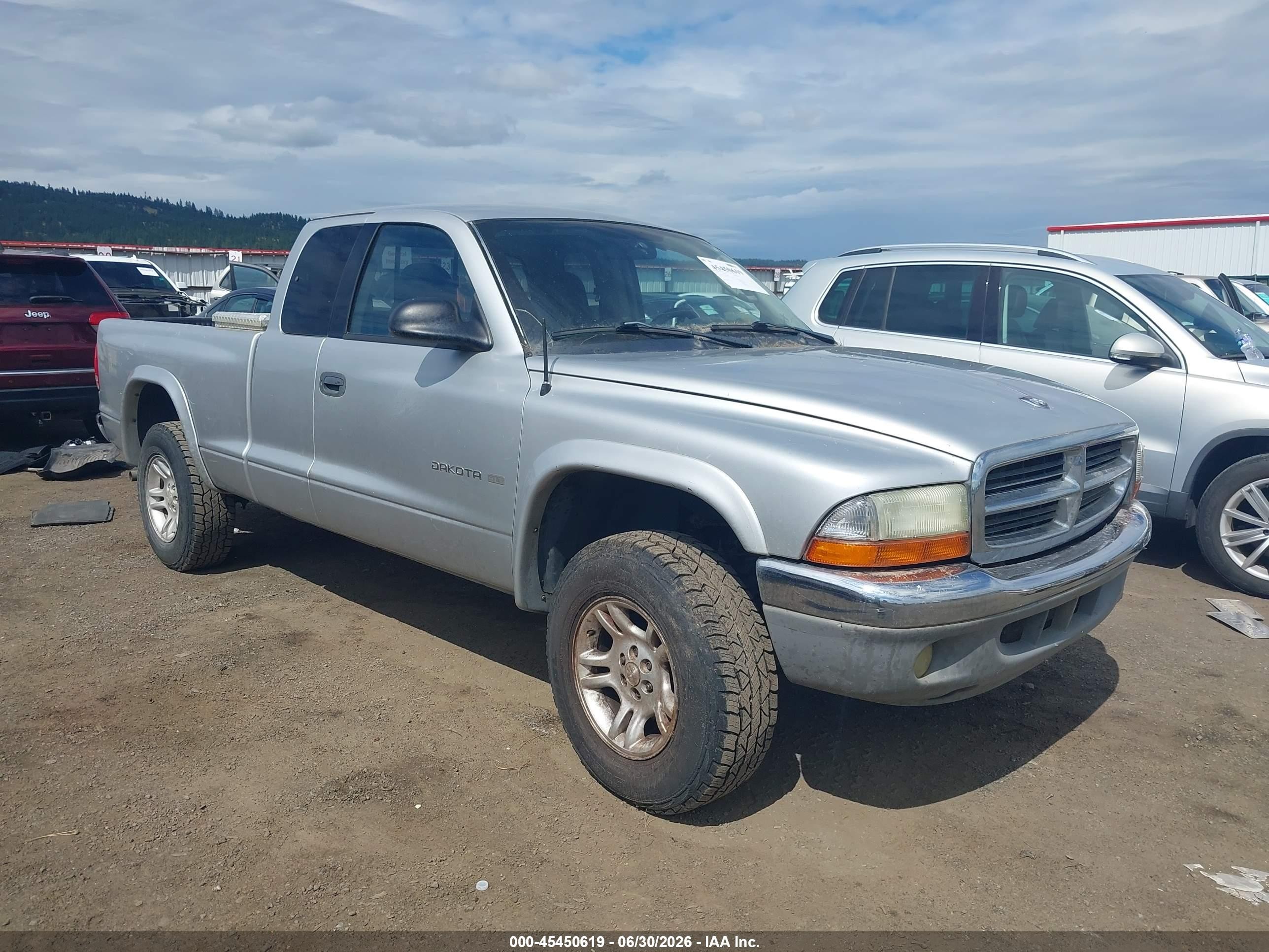 2002 Dodge Dakota Slt Silver vin: 1B7GG42N72S563810