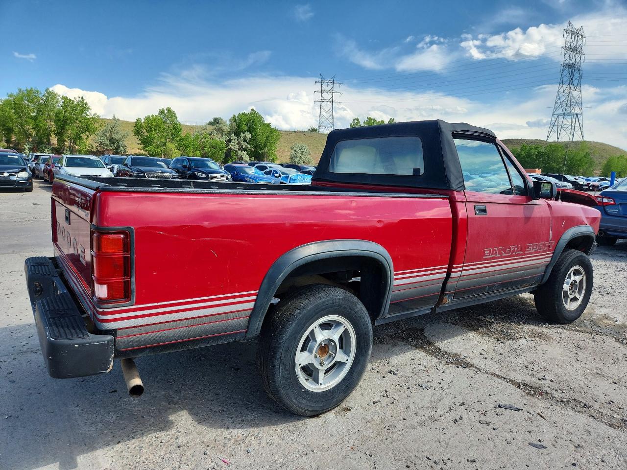 1989 Dodge Dakota Sport Красный vin: 1B7GG69X5KS164669