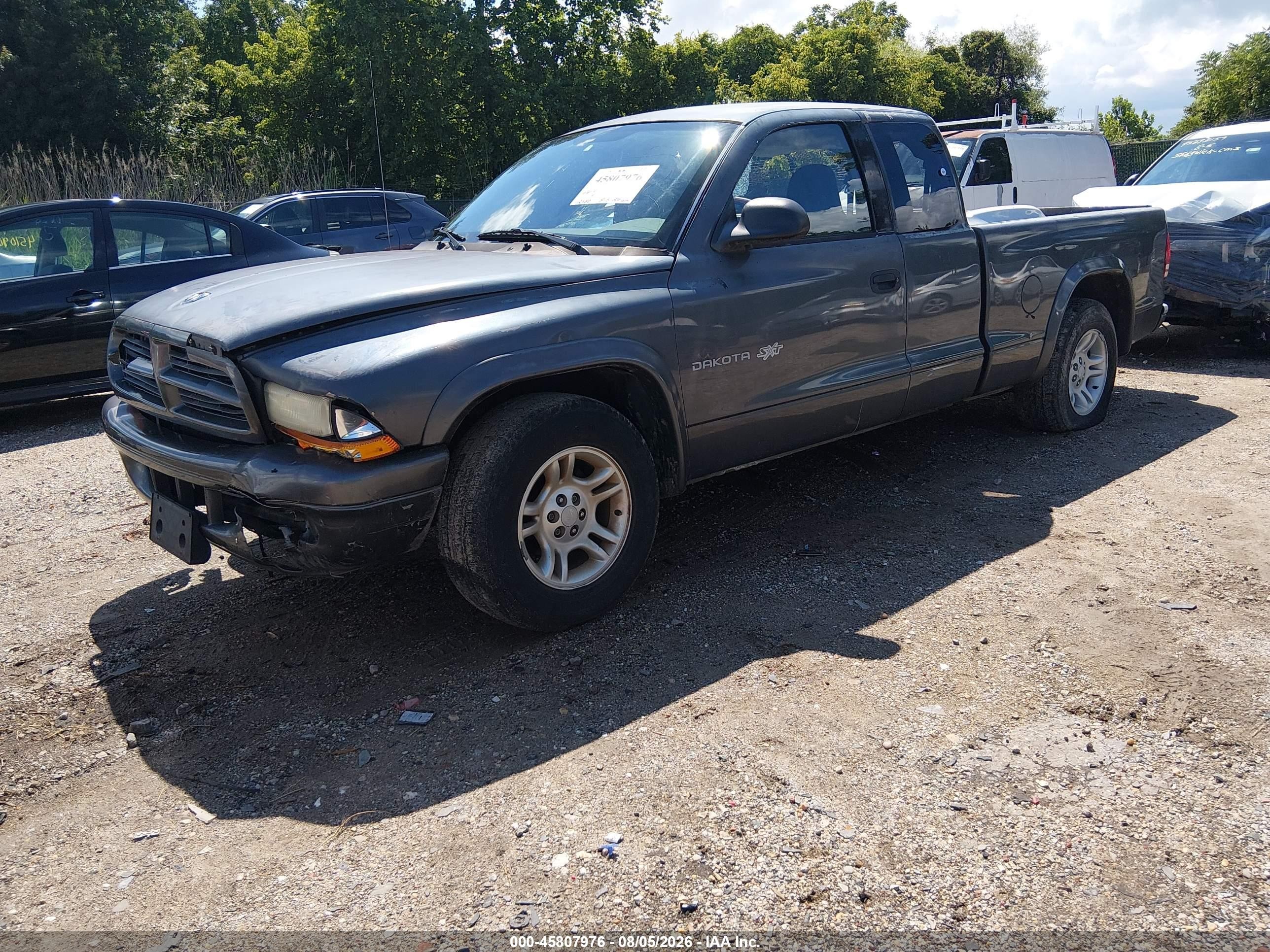 2002 Dodge Dakota   Gray vin: 1B7GL12X32S598601