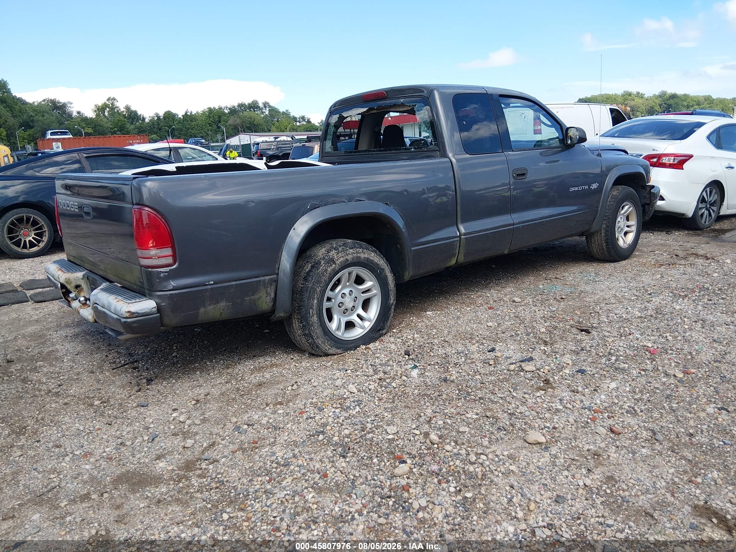 2002 Dodge Dakota   Gray vin: 1B7GL12X32S598601